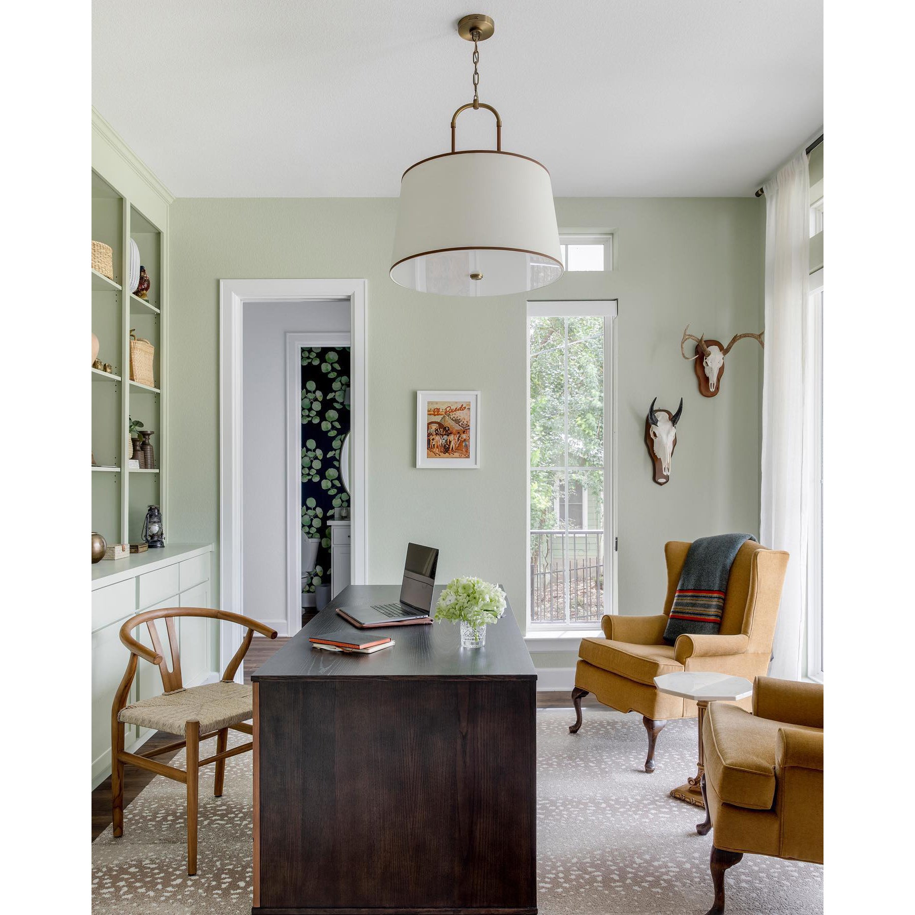 Aurzorora Vintage Industrial Brass Fabric Pendant Lamp - Letslighting