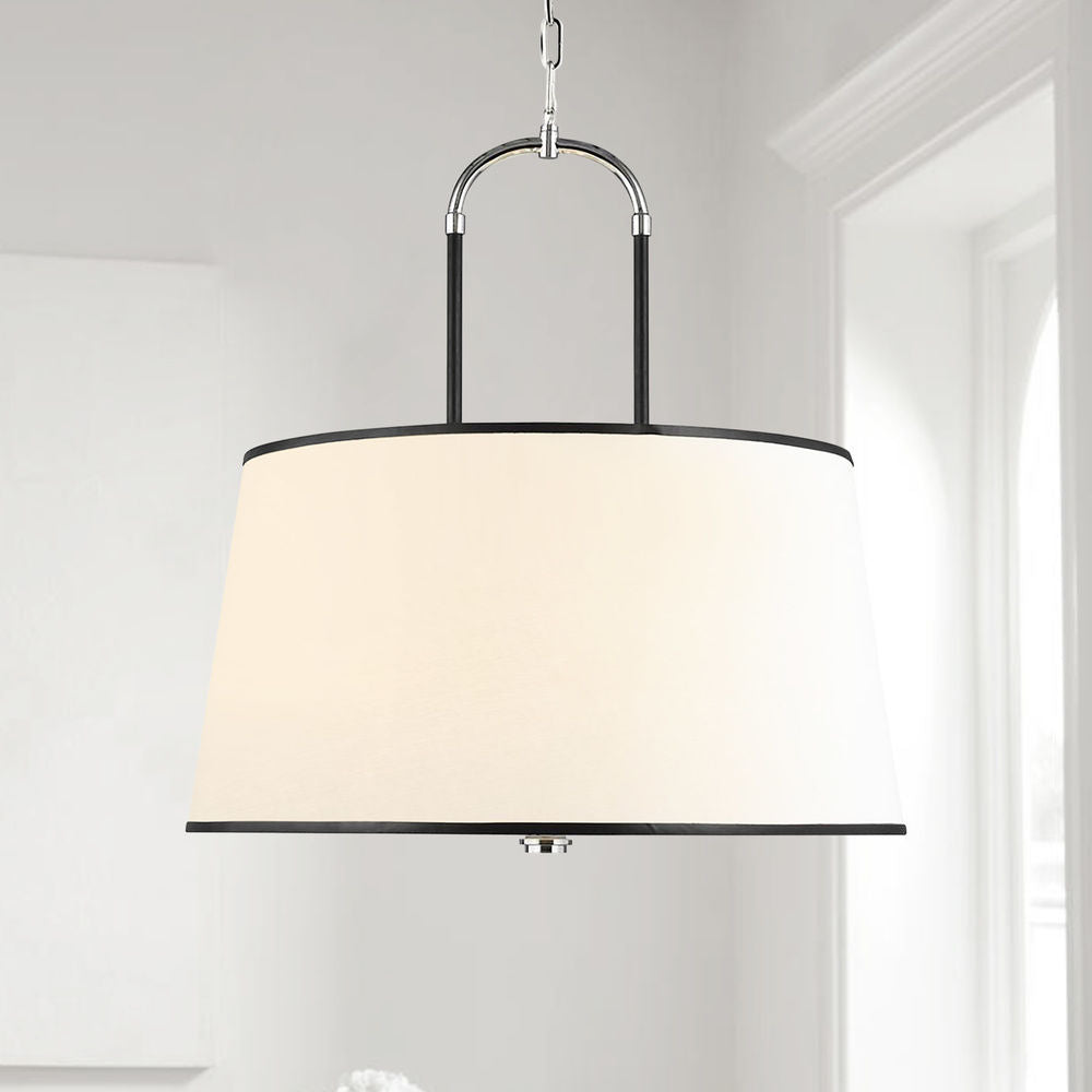 Aurzorora Vintage Industrial Brass Fabric Pendant Lamp - Letslighting