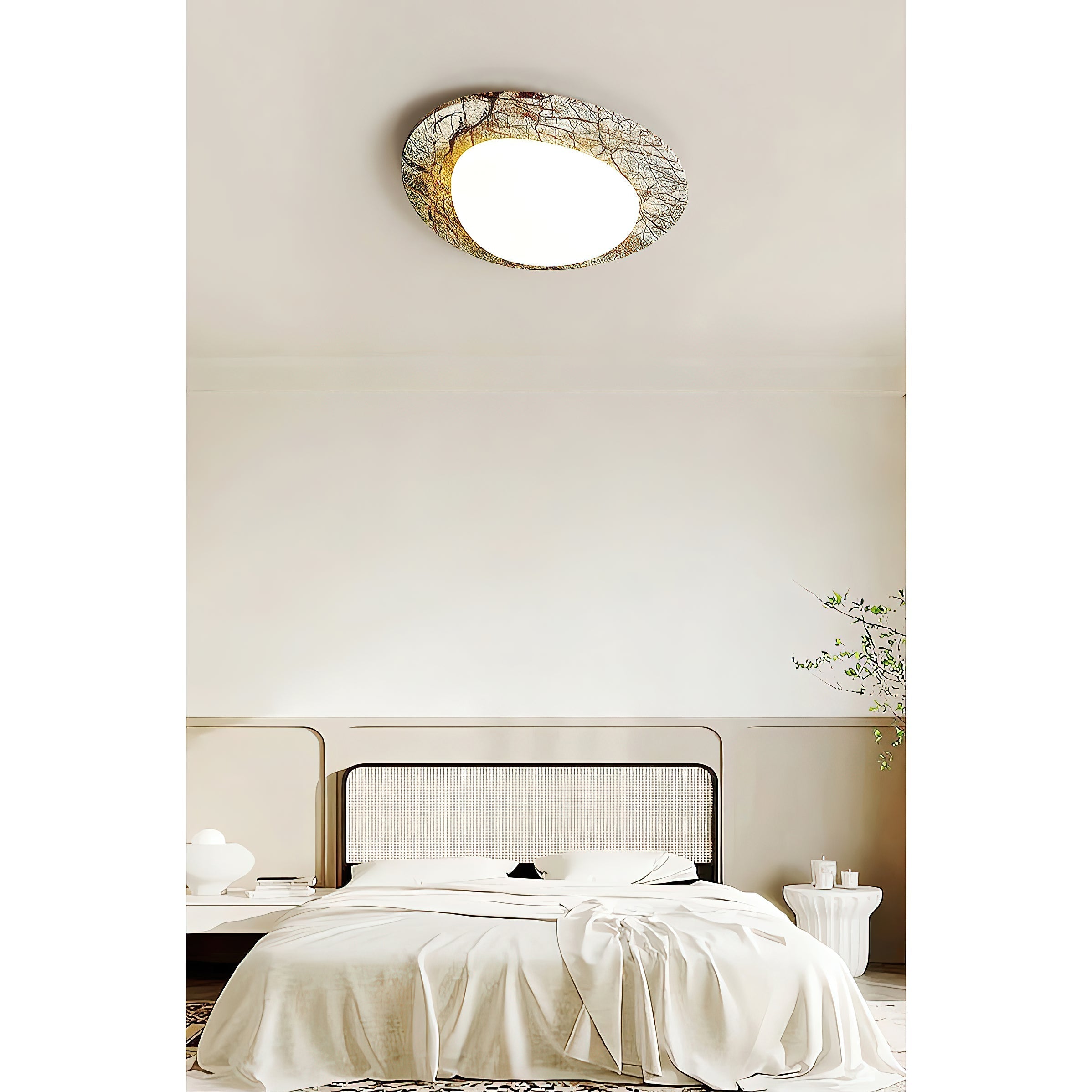 Cishaora Modern Minimalist White Marble Ceiling Lamp - Letslighting