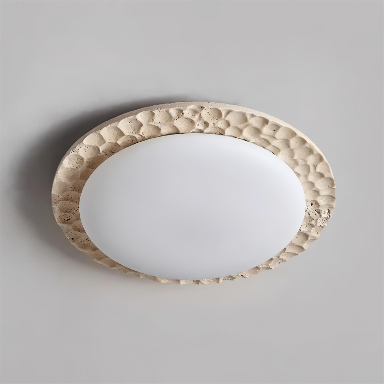 Ritta Ceiling Light Travertine Canopy - Letslighting