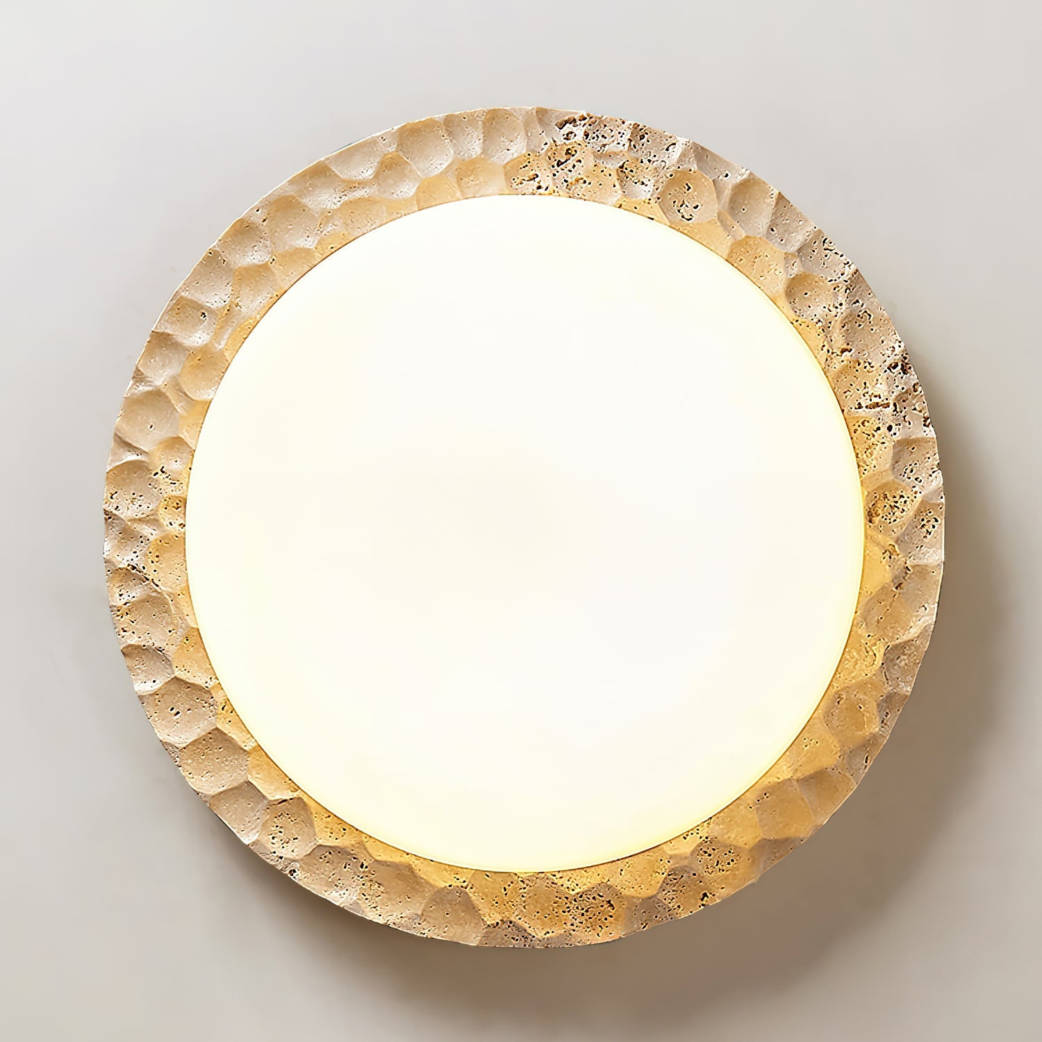 Ritta Ceiling Light Travertine Canopy - Letslighting