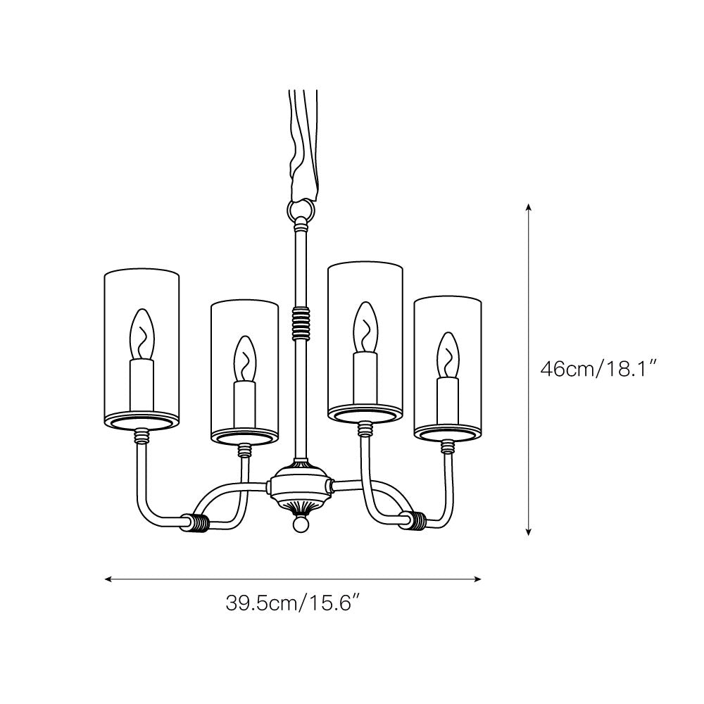 Araeos Postmodern Luxury Brass Glass Chandelier - Letslighting