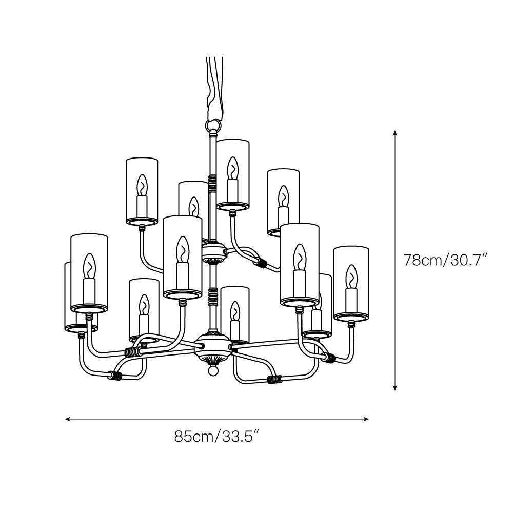 Araeos Postmodern Luxury Brass Glass Chandelier - Letslighting
