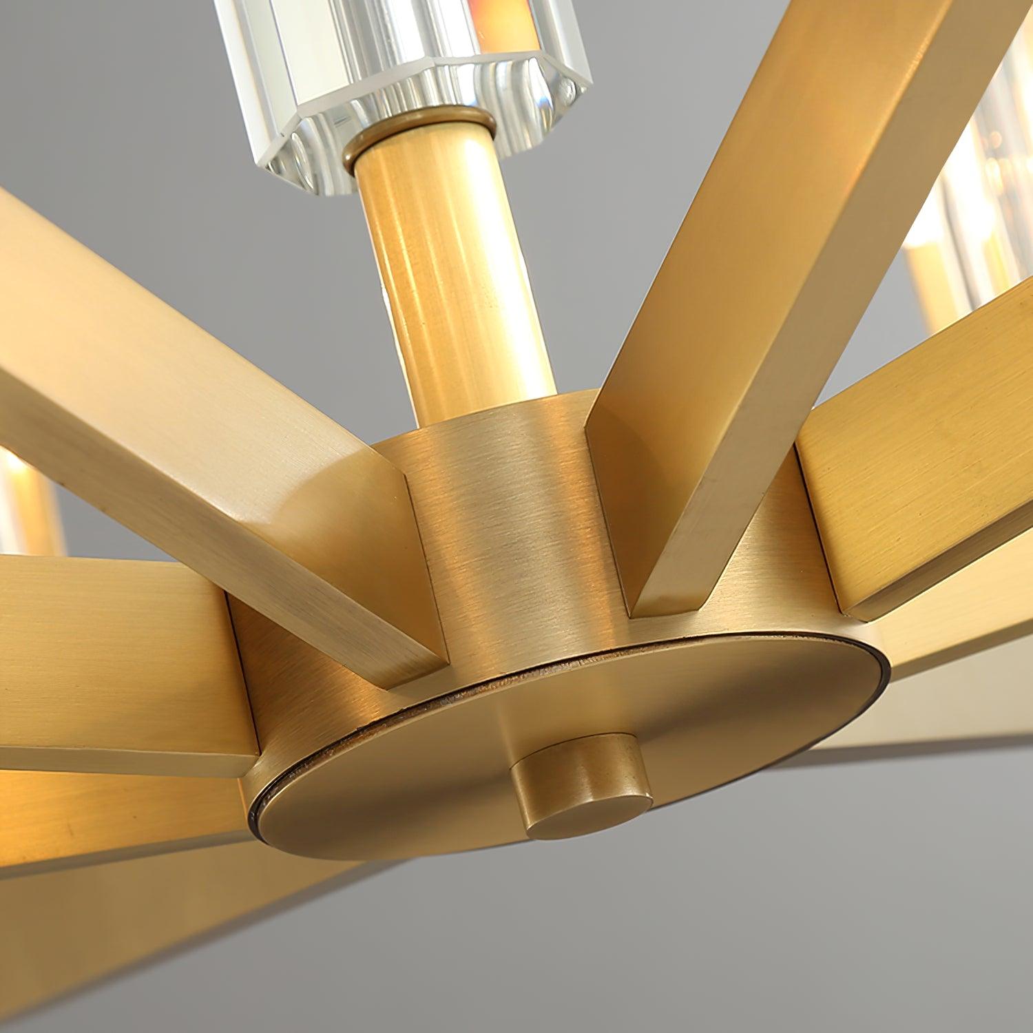 Lustra Chandelier Brass Glass Modern - Letslighting