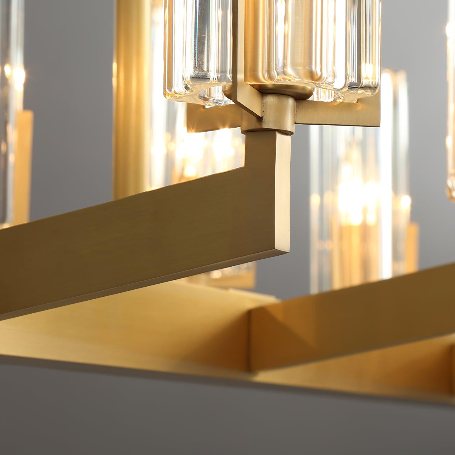 Lustra Chandelier Brass Glass Modern - Letslighting