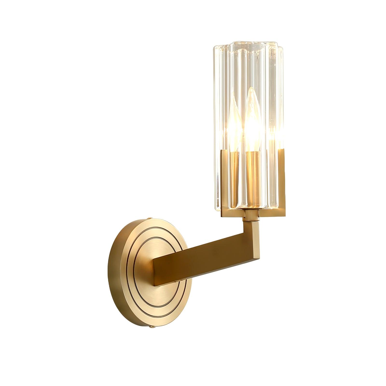 Aqua Premium Elegance Brass Glass Wall Lamp - Letslighting