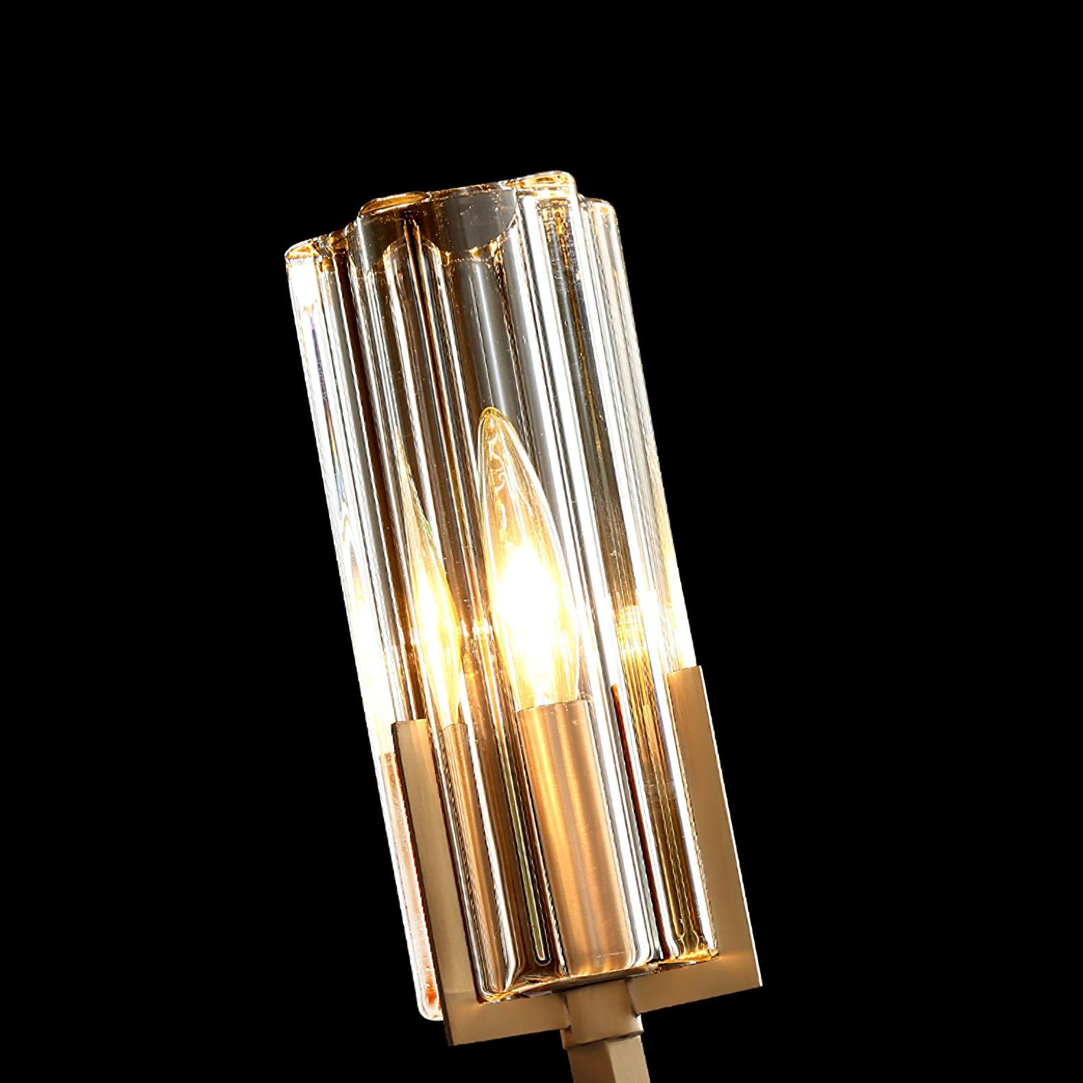 Aqua Premium Elegance Brass Glass Wall Lamp - Letslighting