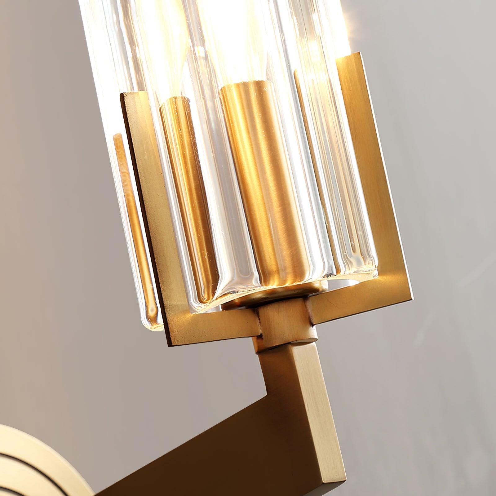 Aqua Premium Elegance Brass Glass Wall Lamp - Letslighting