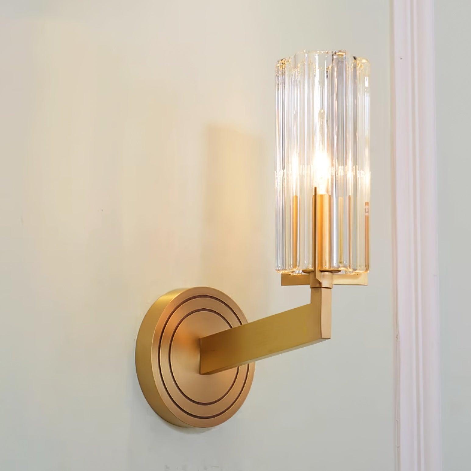 Aqua Premium Elegance Brass Glass Wall Lamp - Letslighting