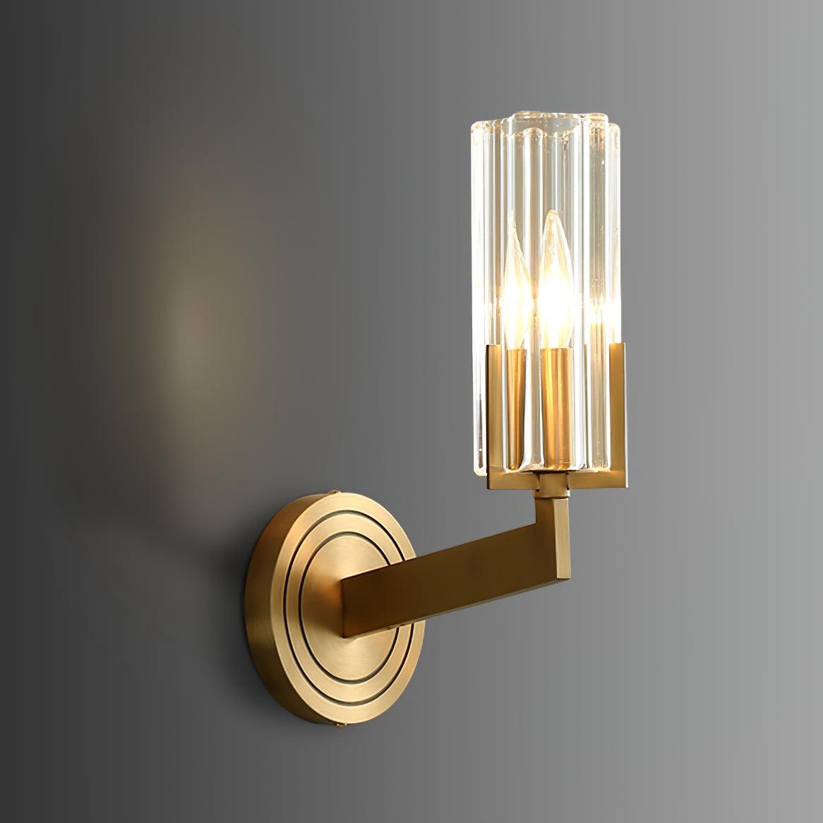 Aqua Premium Elegance Brass Glass Wall Lamp - Letslighting
