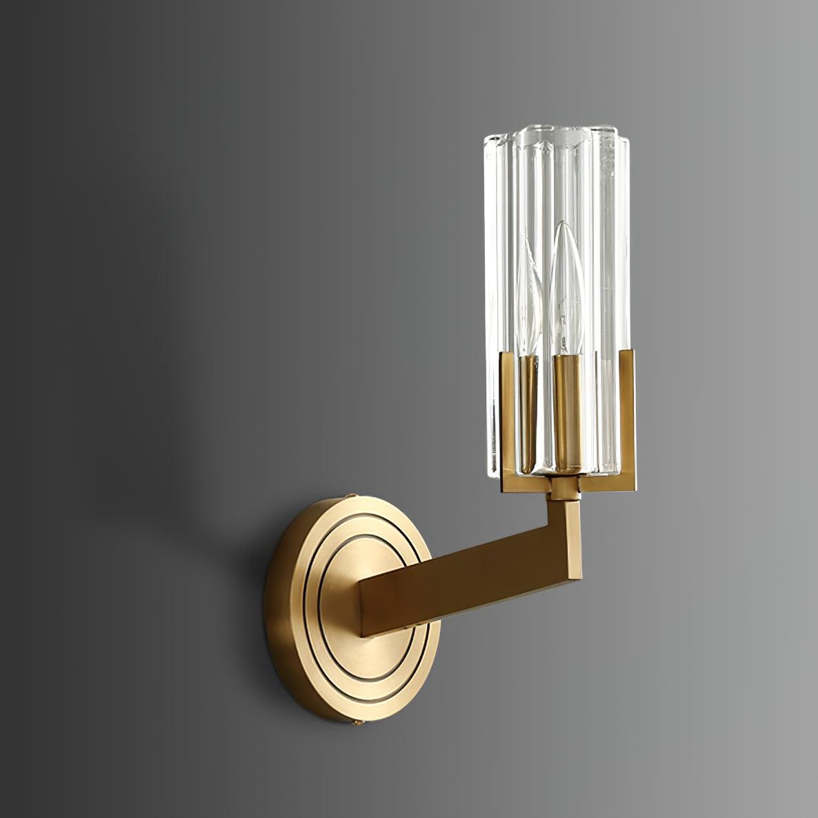 Aqua Premium Elegance Brass Glass Wall Lamp - Letslighting