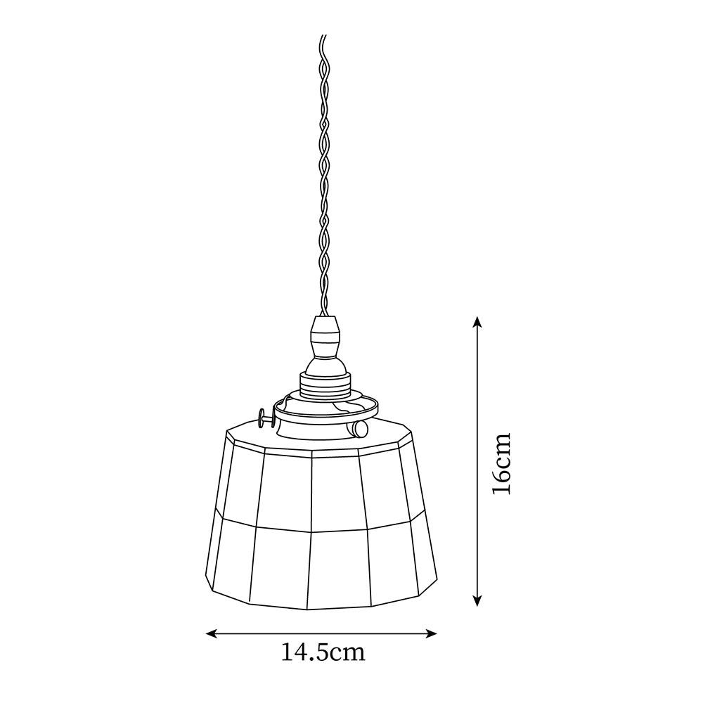 Pendant Lamp Stained Glass Shade Vintage Pattern Brass Retro - Letslighting