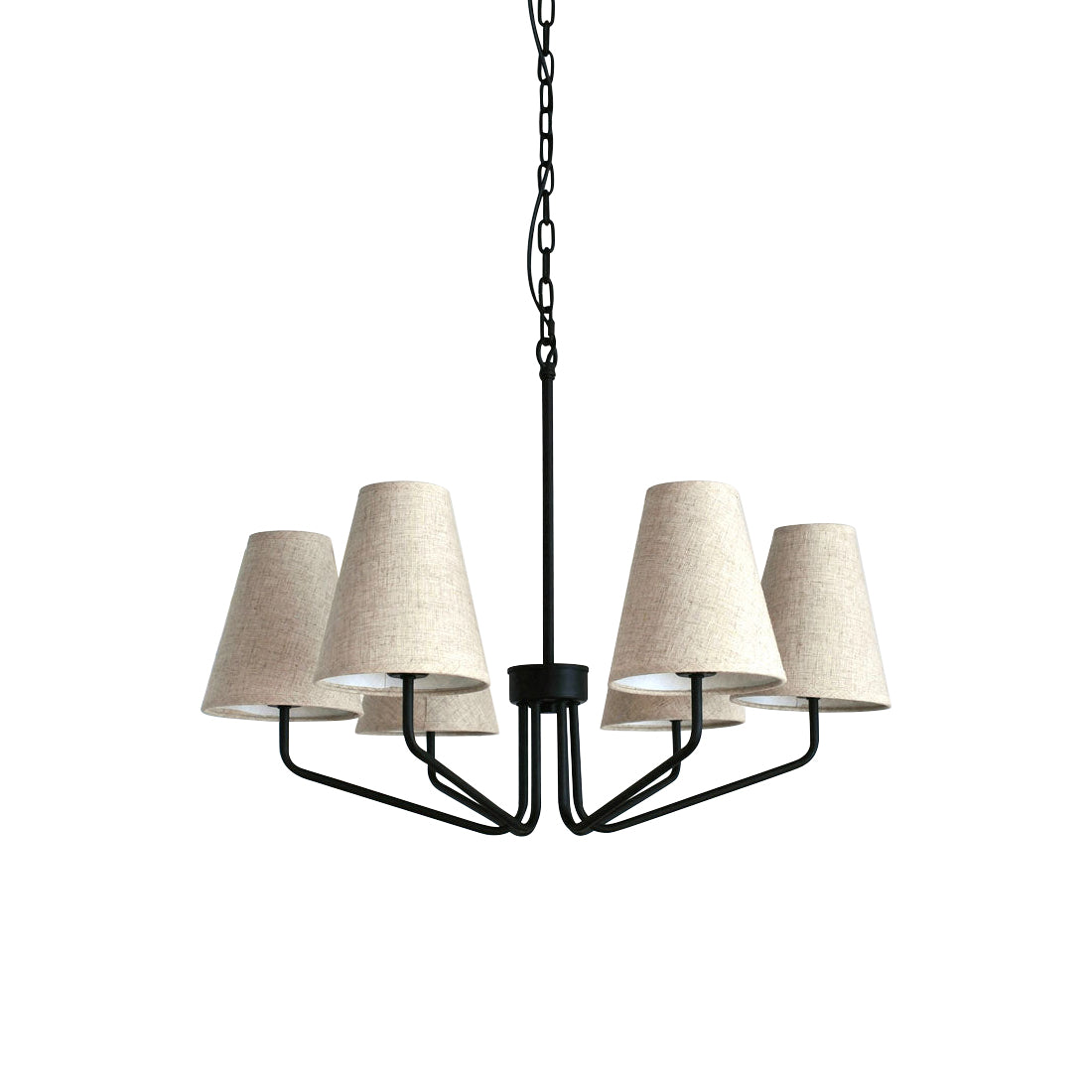 Aurdoreth Vintage Industrial Brass Fabric Chandelier - Letslighting