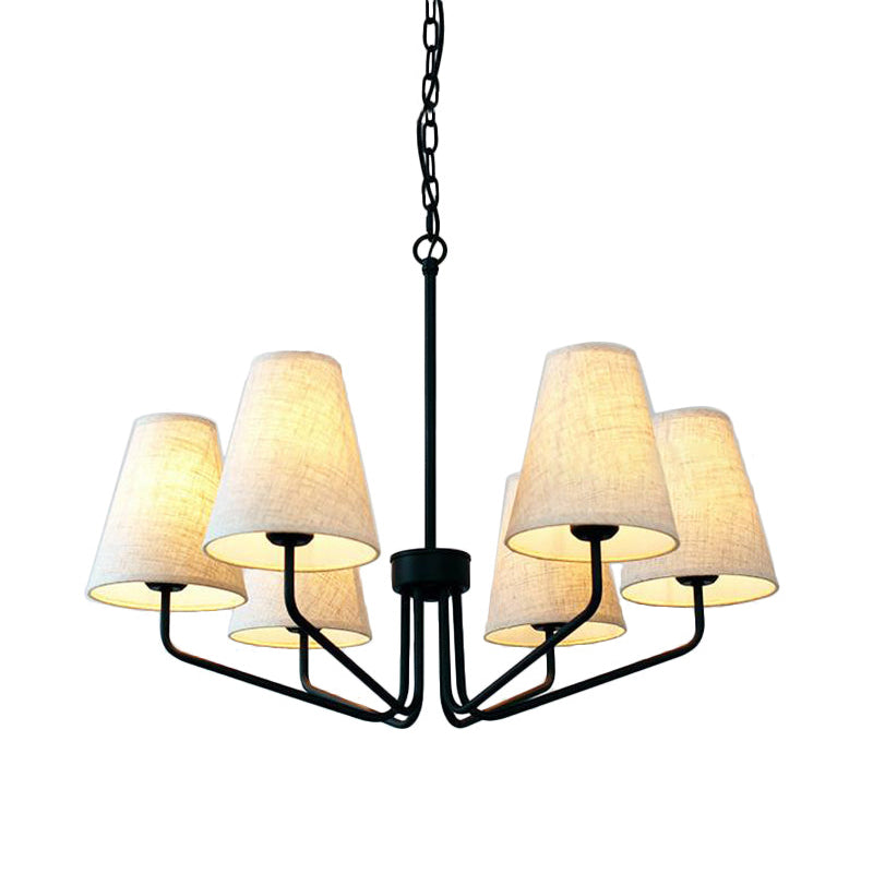 Aurdoreth Vintage Industrial Brass Fabric Chandelier - Letslighting