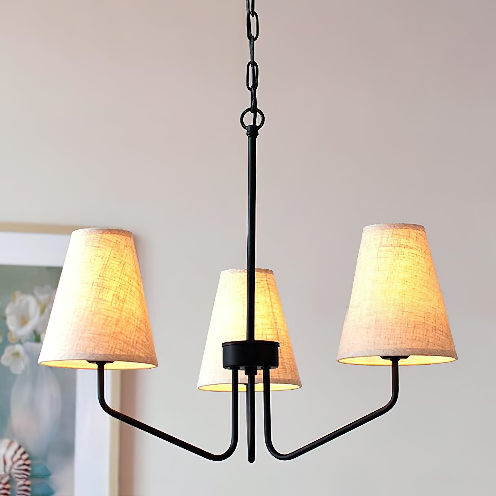 Aurdoreth Vintage Industrial Brass Fabric Chandelier - Letslighting