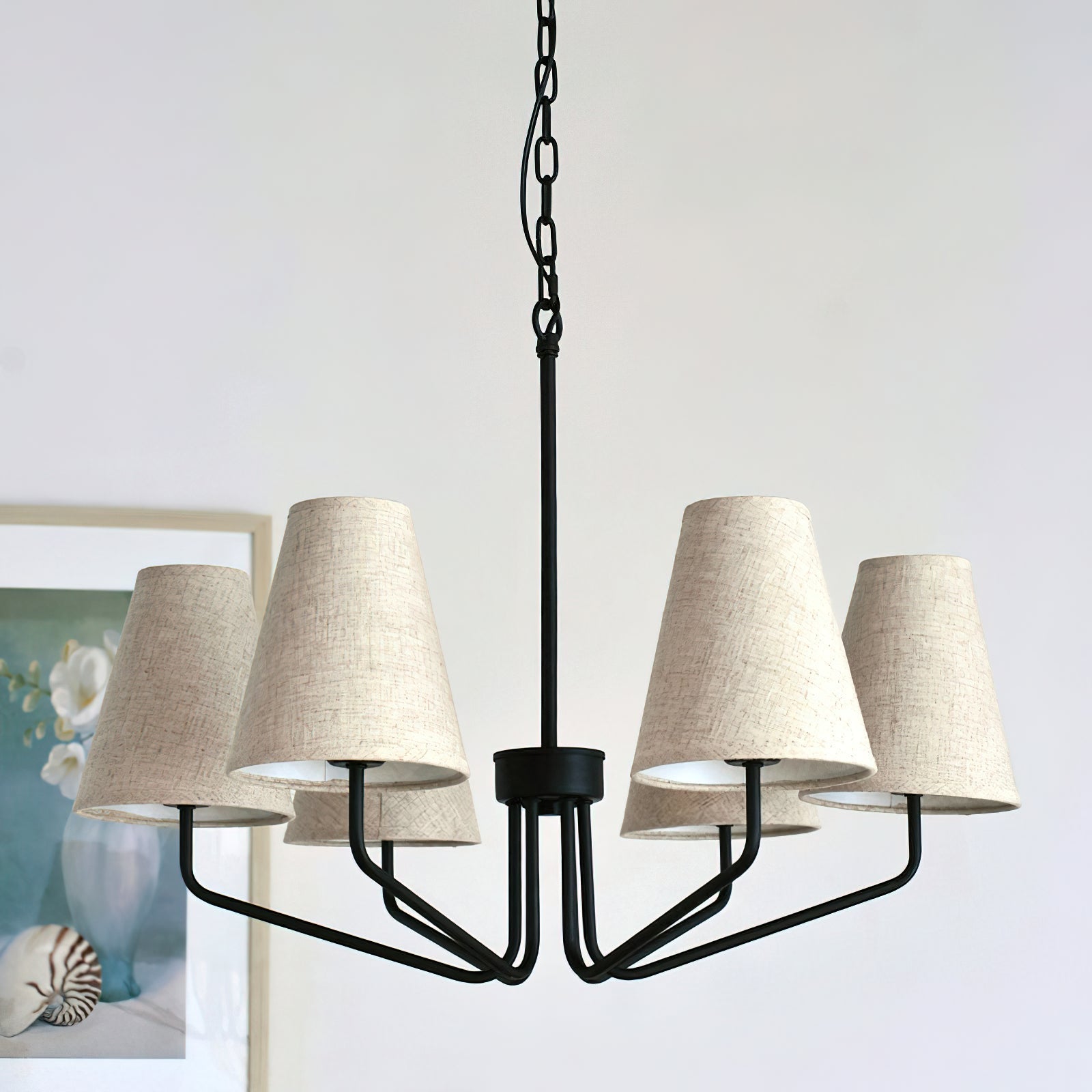 Aurdoreth Vintage Industrial Brass Fabric Chandelier - Letslighting