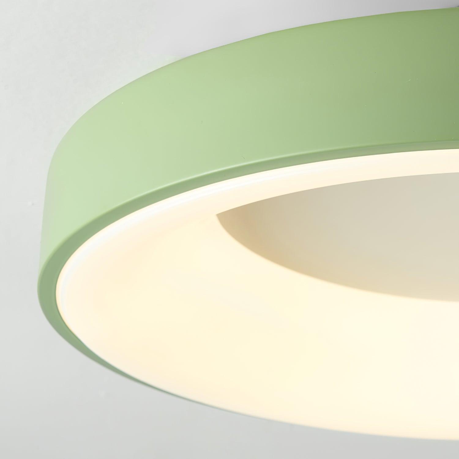 Solara Ceiling Light Iron Contemporary Green Shade - Letslighting