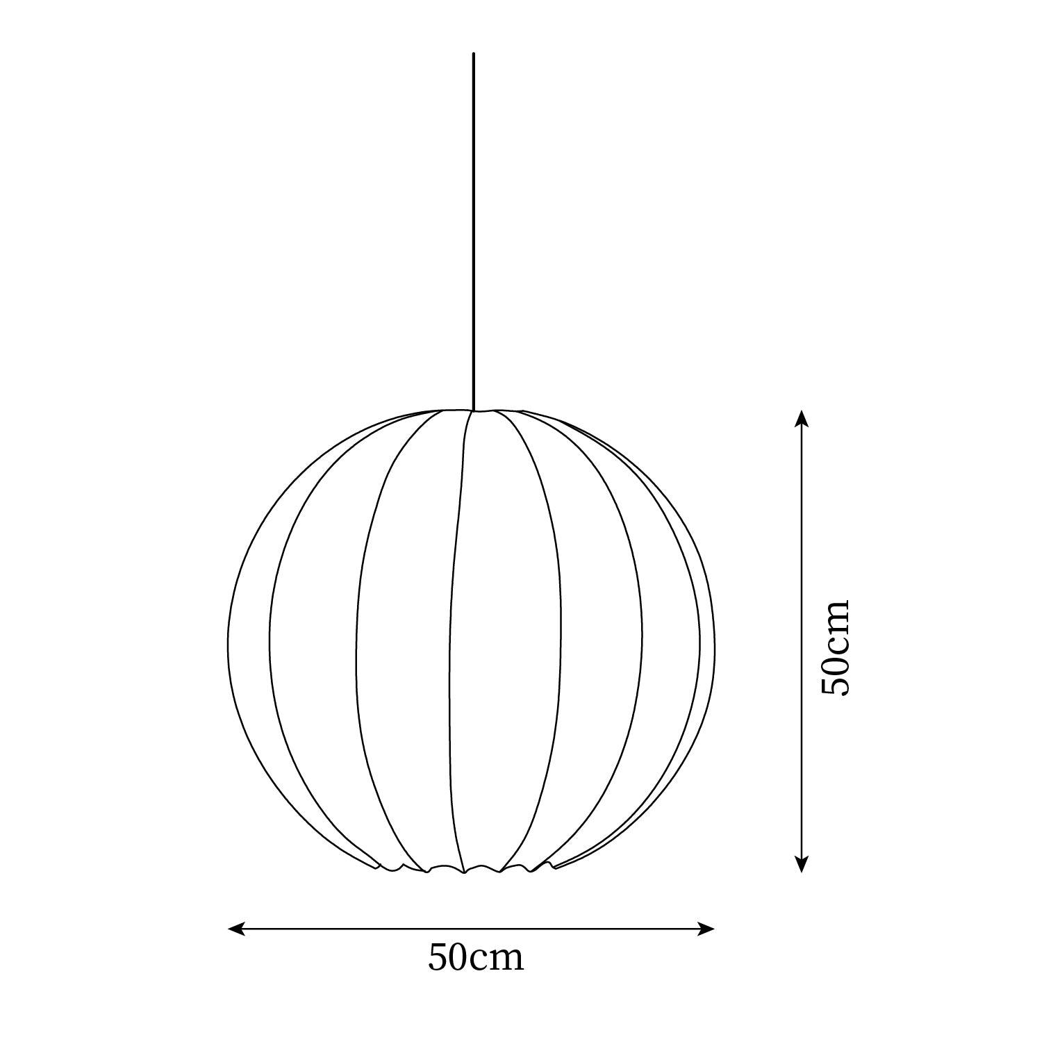 Pendant Light Silk Ribbed Globe Modern Minimalist Ambient Dining - Letslighting