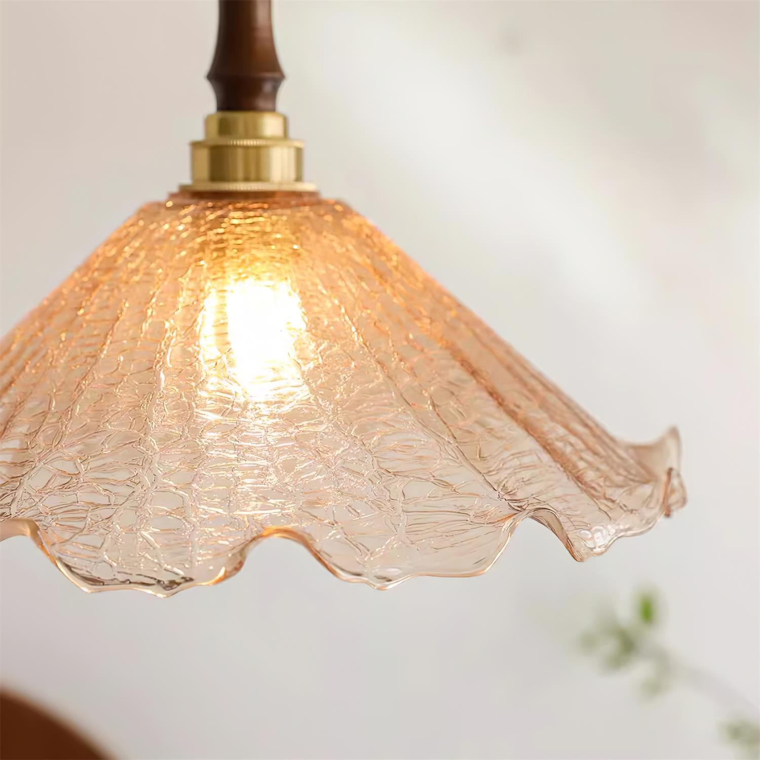 Kenyata Pendant Lamp Textured Glass Organic - Letslighting