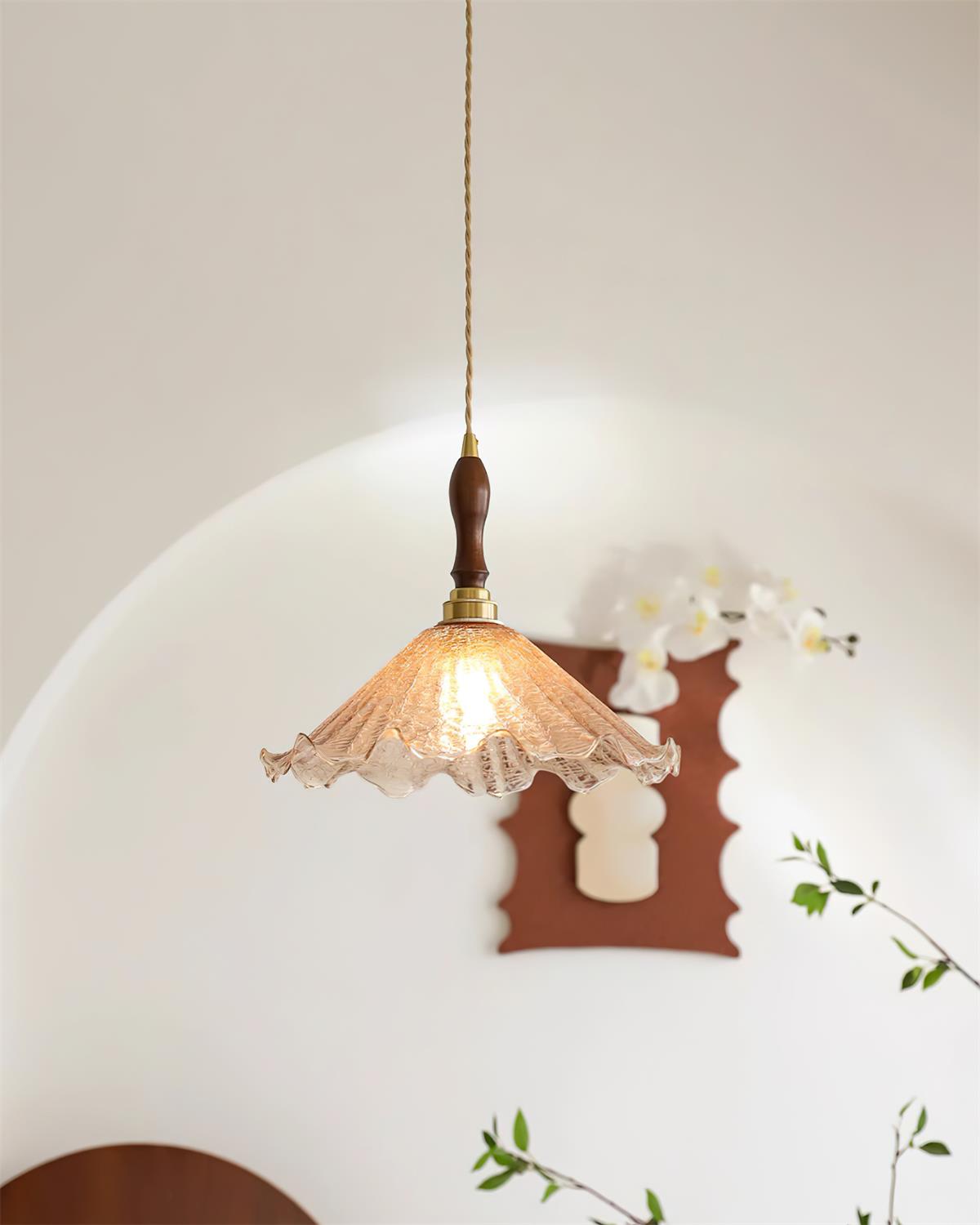 Kenyata Pendant Lamp Textured Glass Organic - Letslighting
