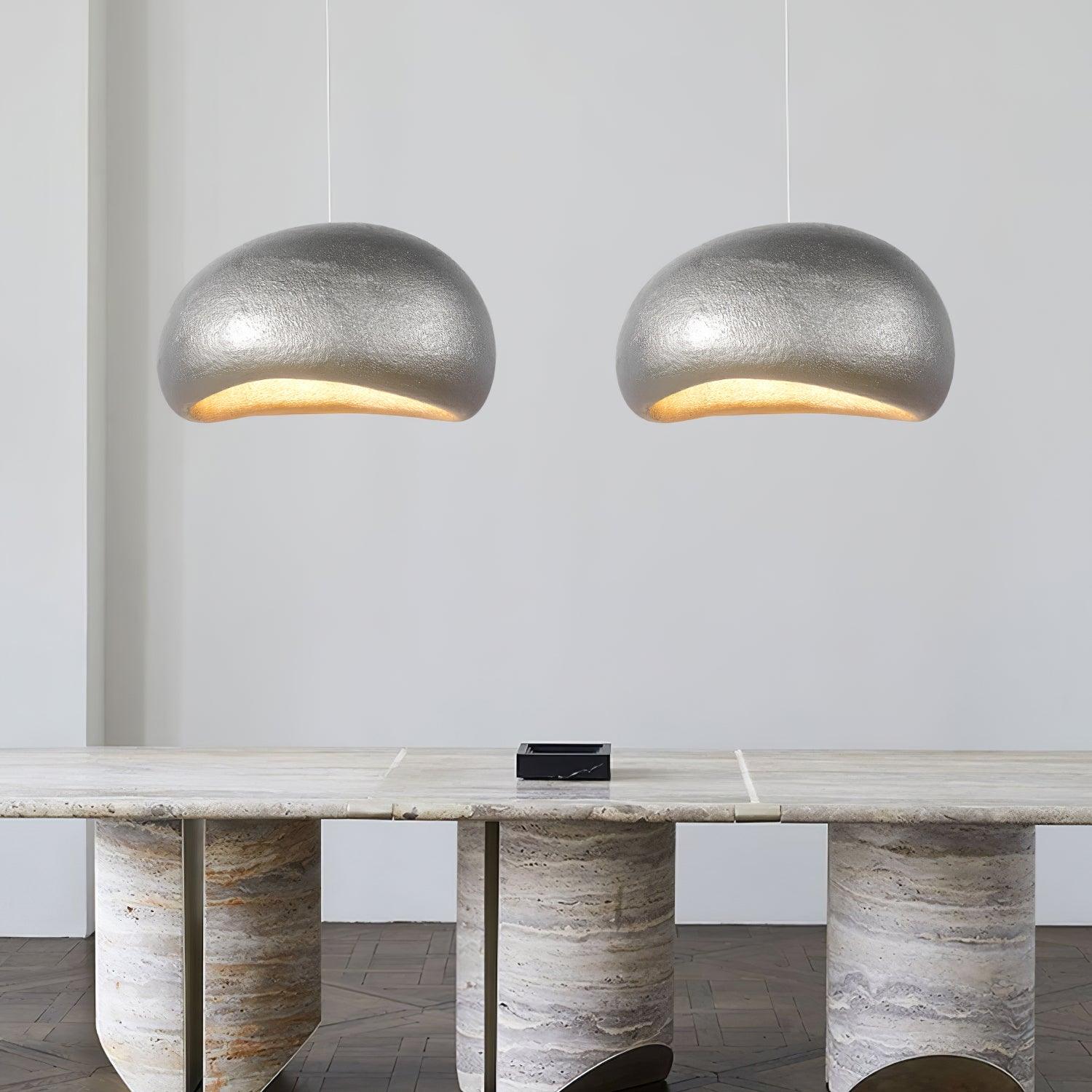 Pendant Lamp Pebble Inspired Organic Form Soft Glow Modern Artistic - Letslighting