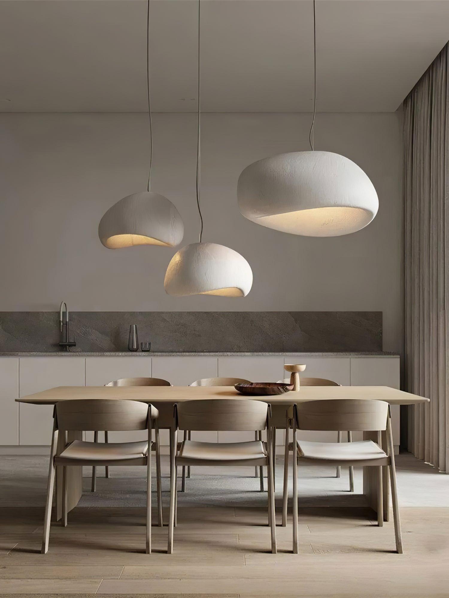 Pendant Lamp Organic Curved Shade Soft Texture Modern Artistic - Letslighting
