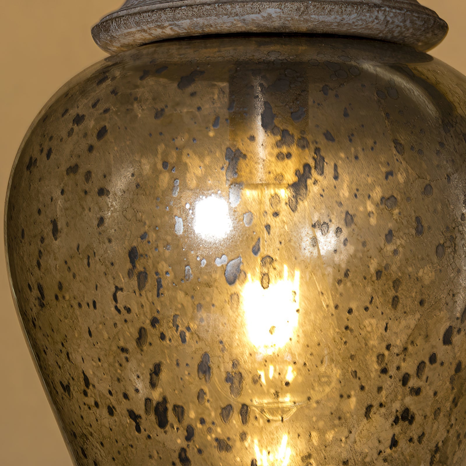 Ilvenel Vintage Industrial Wooden Glass Pendant Lamp - Letslighting