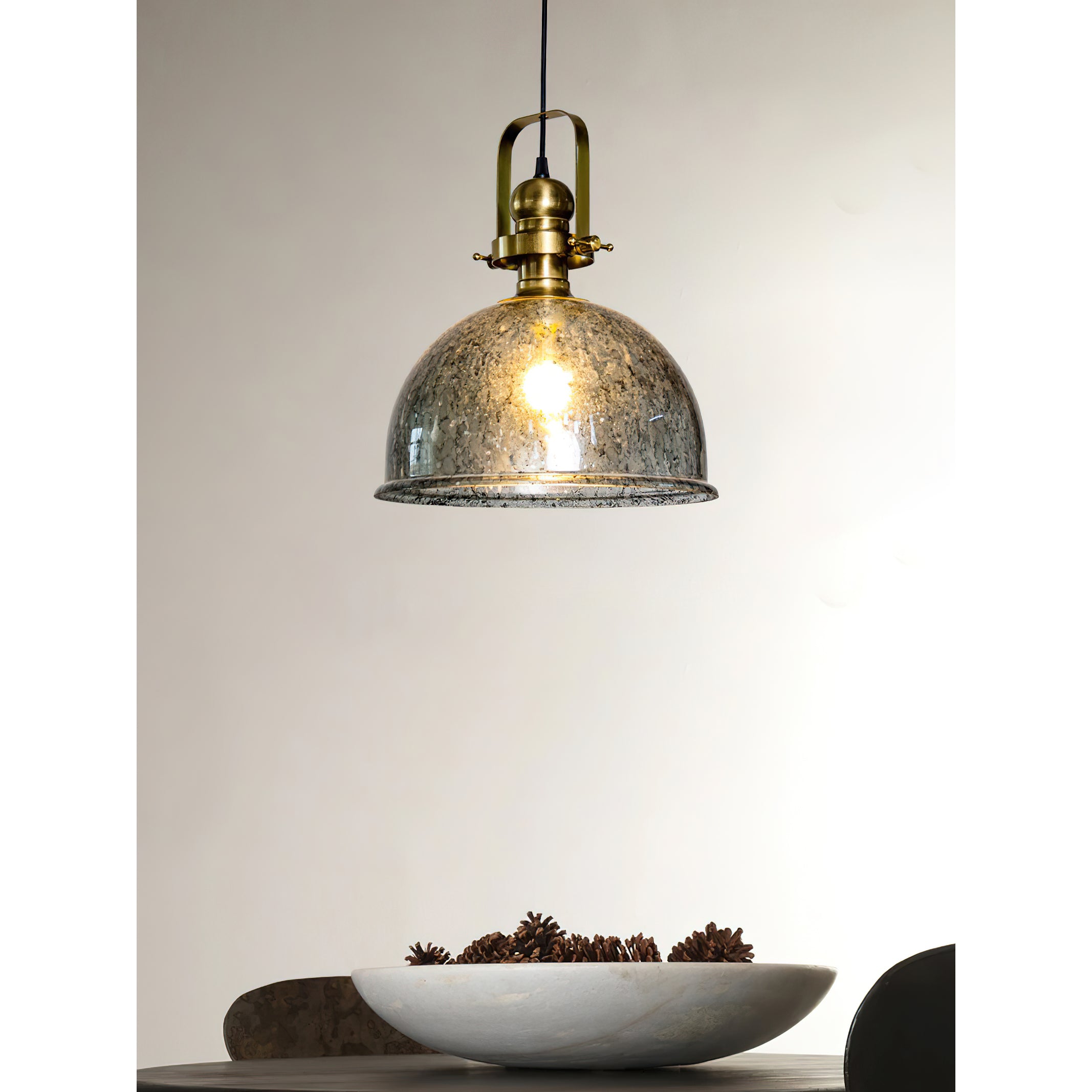Ilvenel Vintage Industrial Wooden Glass Pendant Lamp - Letslighting