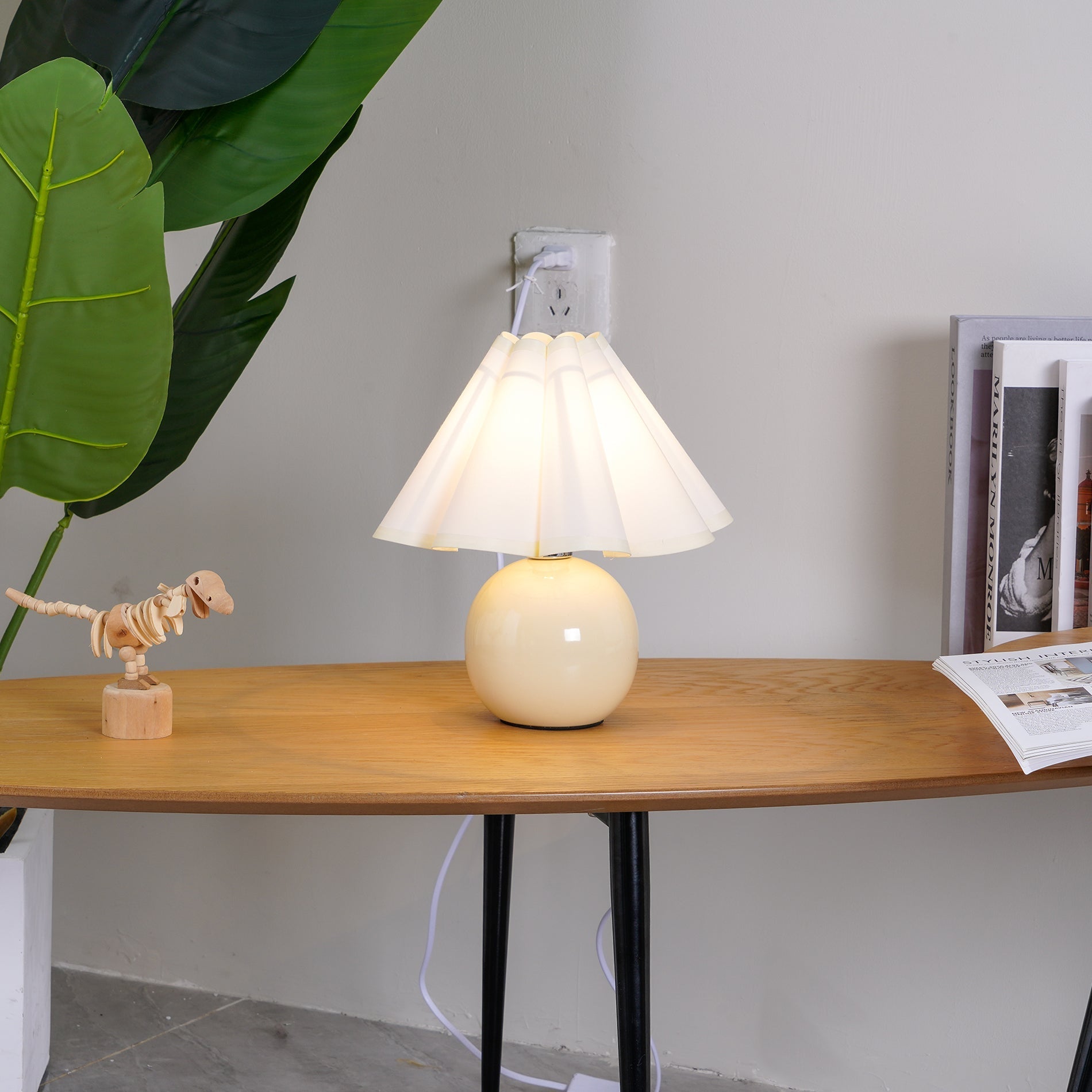 Vellum Fabric Whimsical Table Lamp - Letslighting