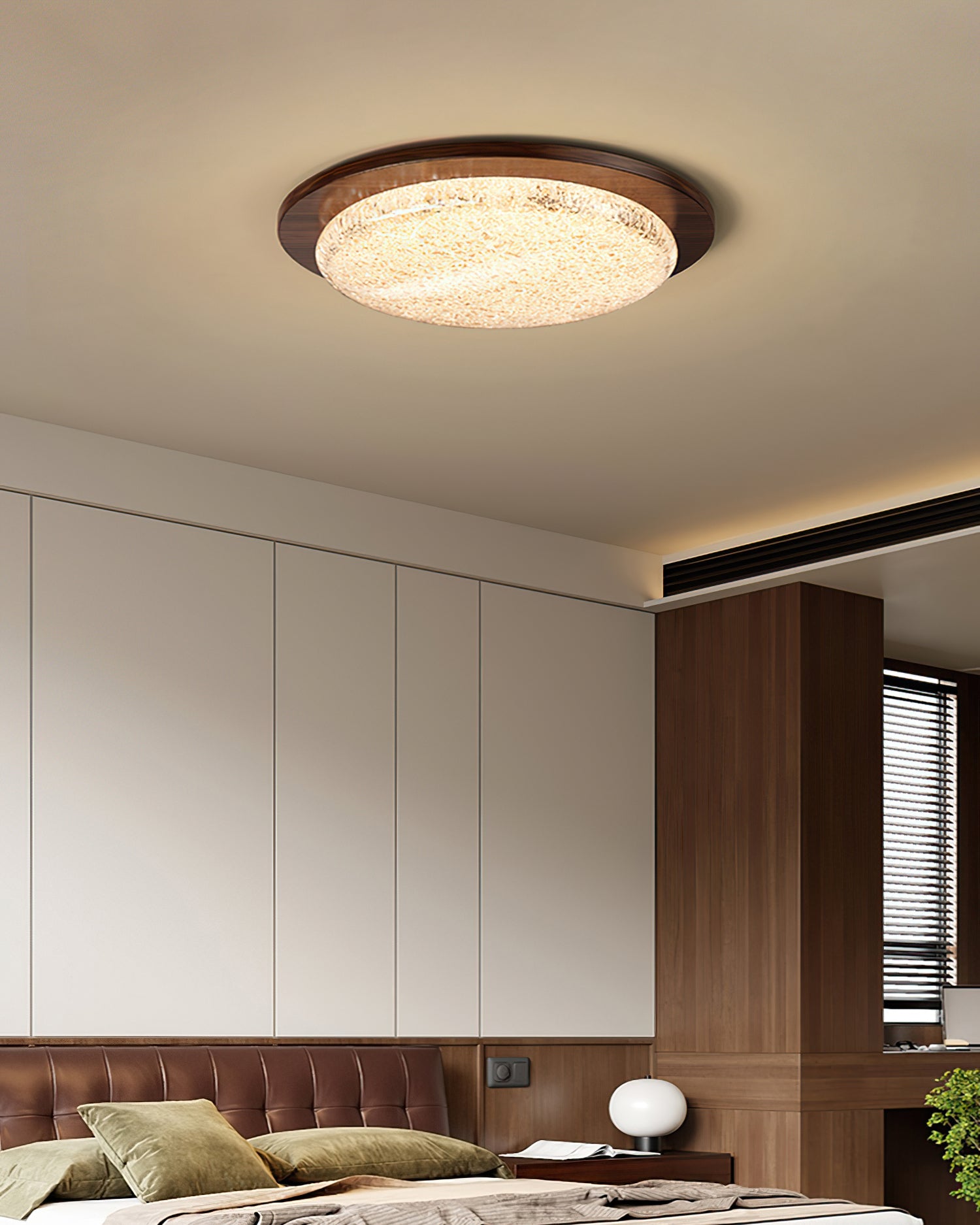 Kidson Ceiling Lamp Resin Textured Wooden-Tone LED - Letslighting