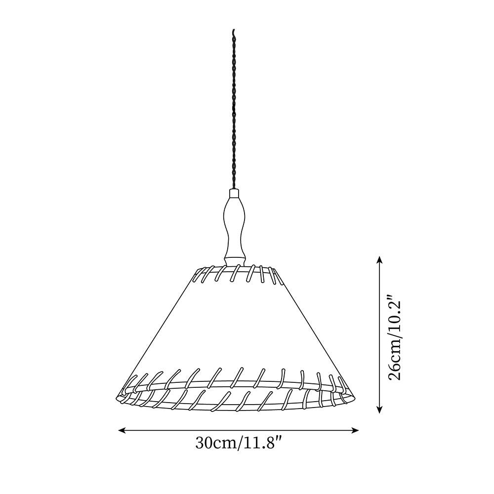 Kiko Pendant Lamp Hemp Fabric Wabi Sabi Organic - Letslighting