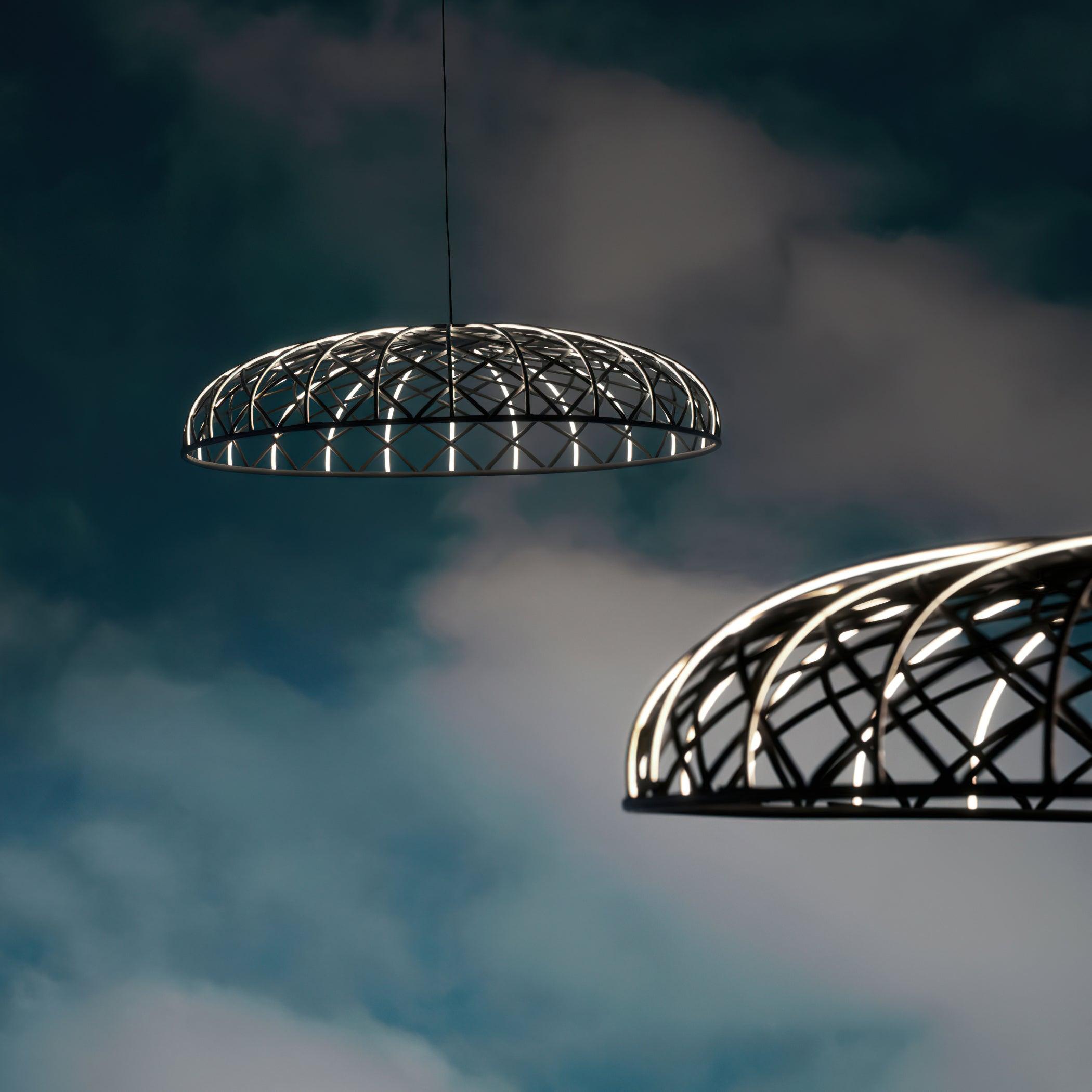 Fiona Pendant Lamp Reticulated Woven Shade Modern - Letslighting