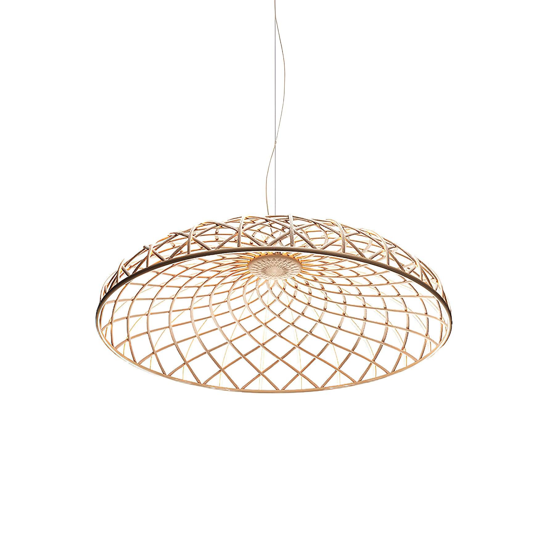 Fiona Pendant Lamp Reticulated Woven Shade Modern - Letslighting
