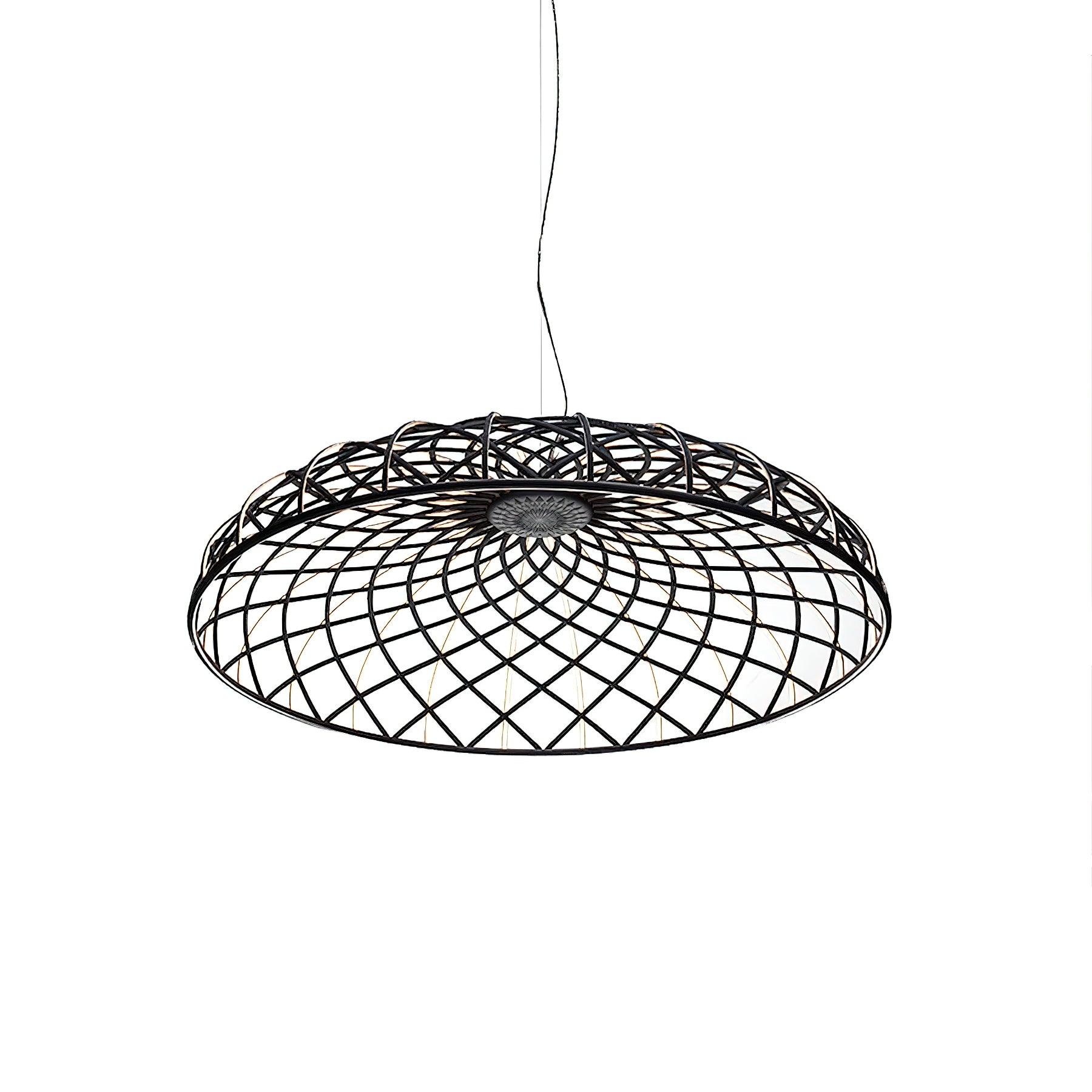 Fiona Pendant Lamp Reticulated Woven Shade Modern - Letslighting