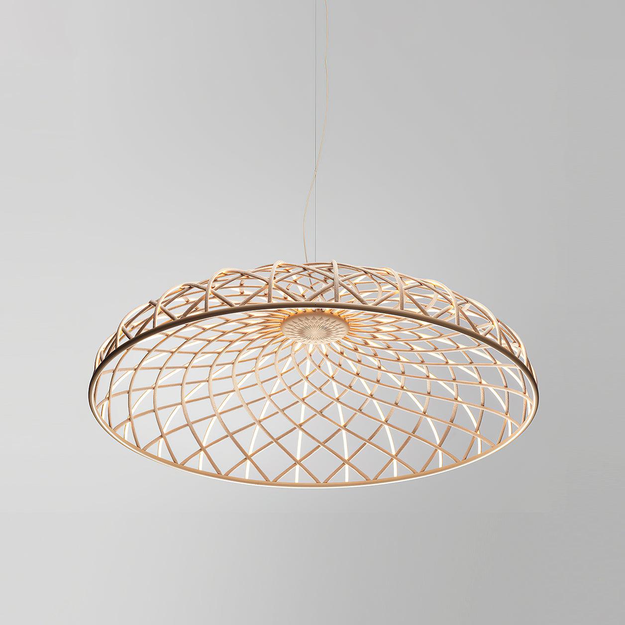 Fiona Pendant Lamp Reticulated Woven Shade Modern - Letslighting