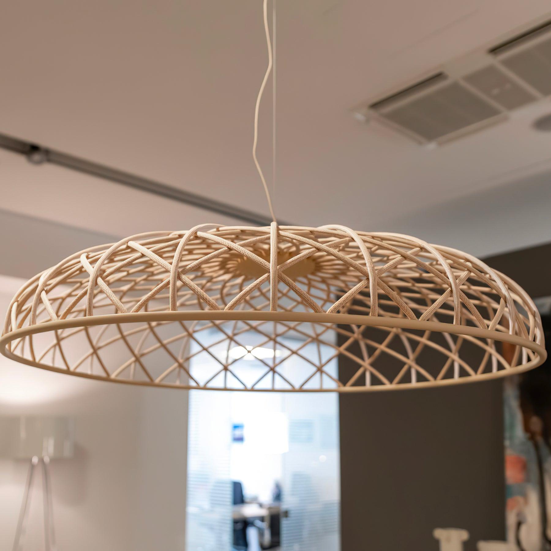 Fiona Pendant Lamp Reticulated Woven Shade Modern - Letslighting
