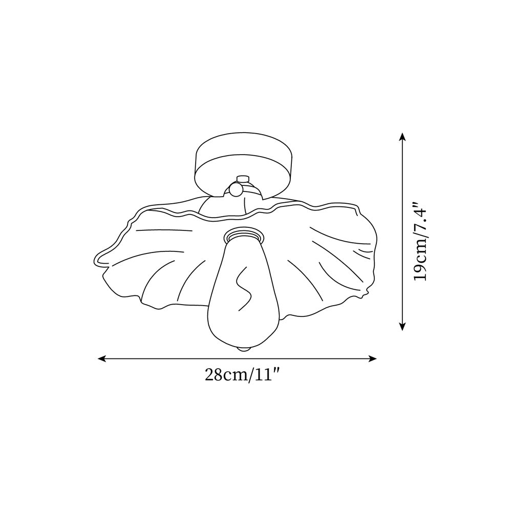 Verdalia Lotus Leaf Ceiling Light - Letslighting