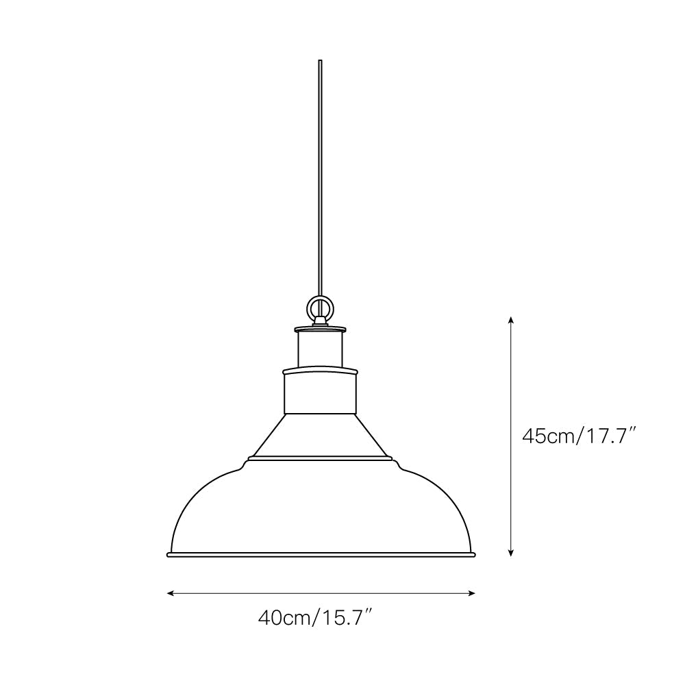 Avynor Vintage Industrial Blue Pendant Lamp - Letslighting