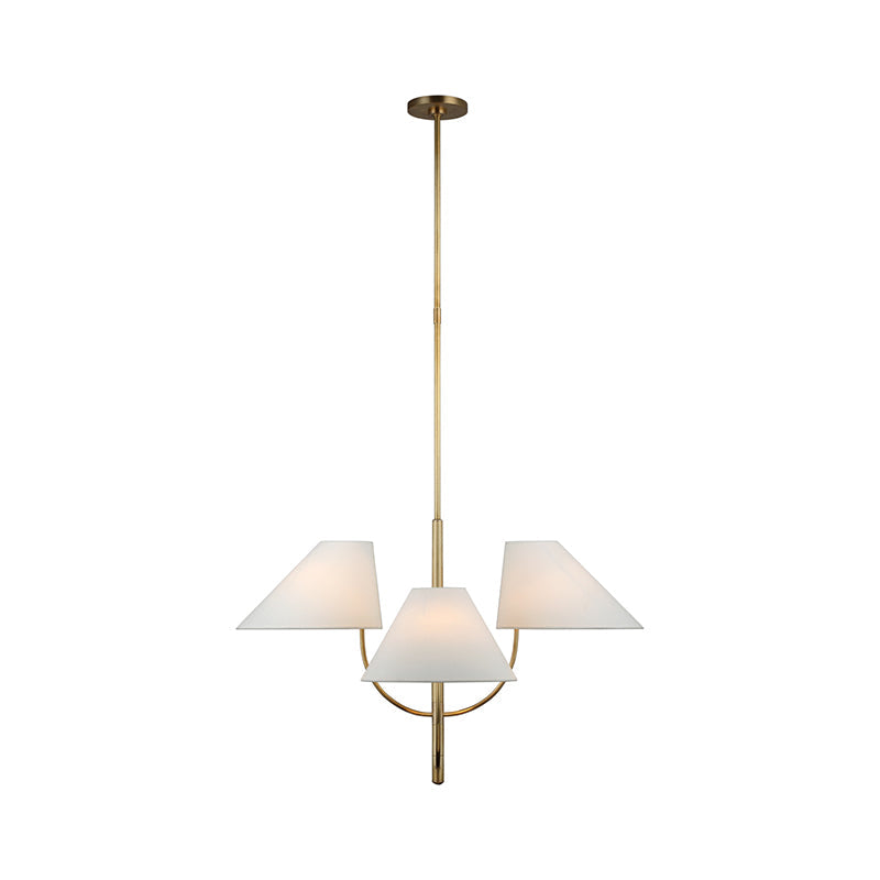 Armira Vintage Industrial Brass Fabric Chandelier - Letslighting