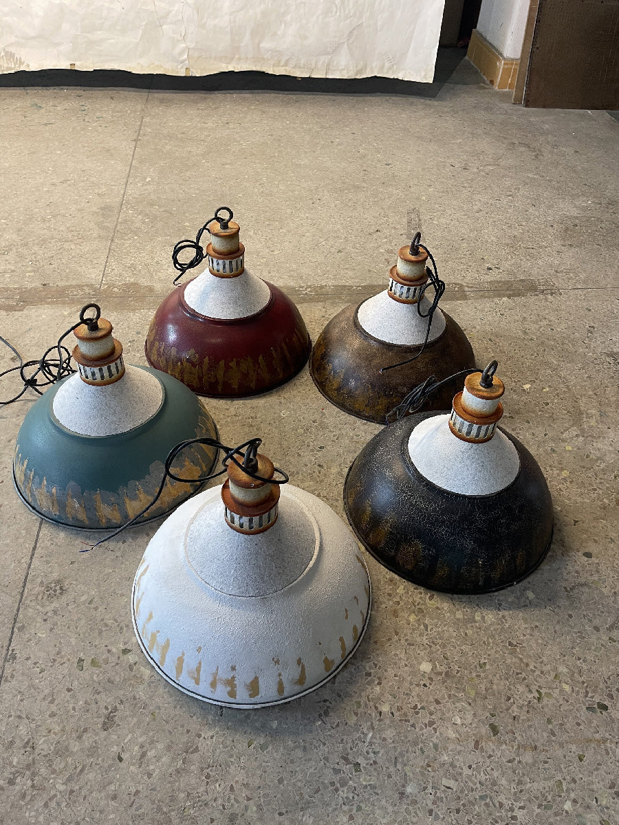 Avynor Vintage Industrial Blue Pendant Lamp - Letslighting