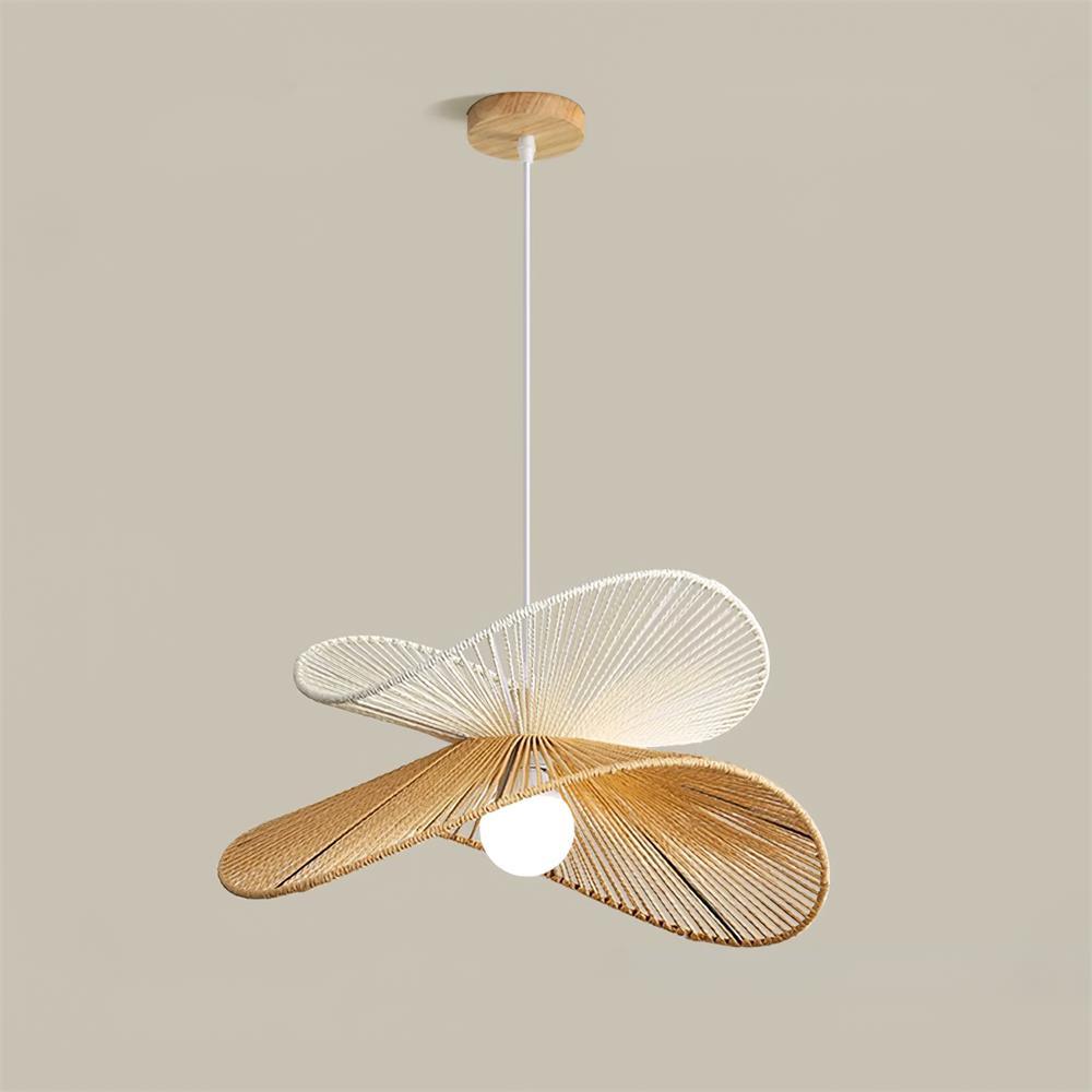 Pendant Lamp Woven Hemp Shade Sculptural Natural Modern - Letslighting