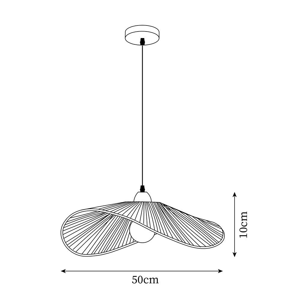 Pendant Lamp Woven Hemp Shade Sculptural Natural Modern - Letslighting