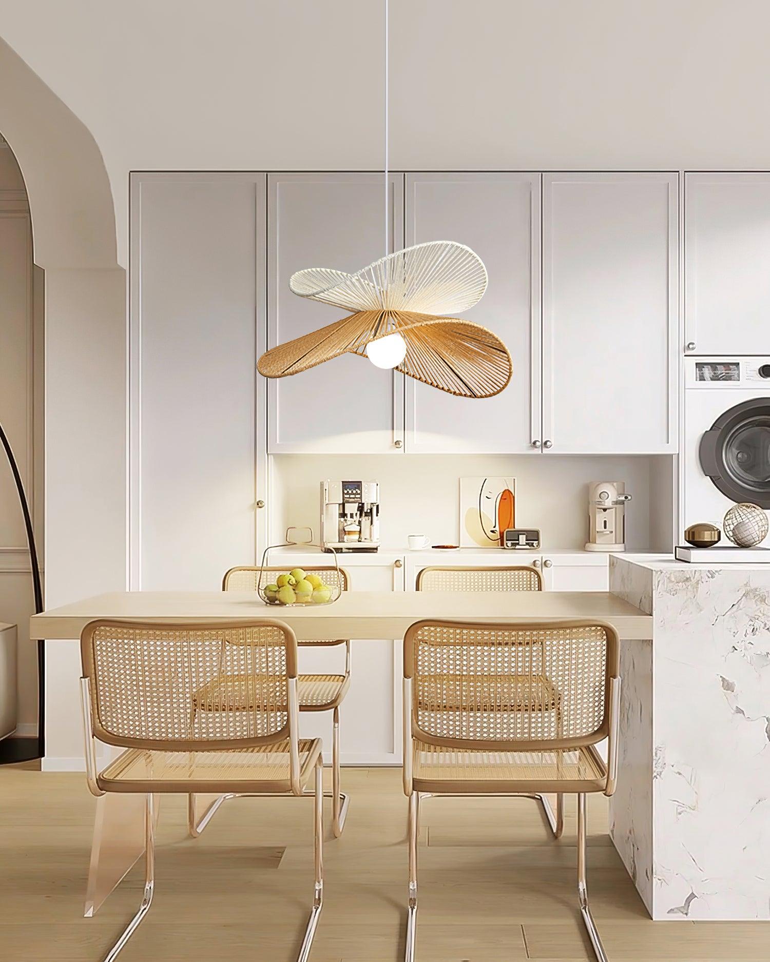 Pendant Lamp Woven Hemp Shade Sculptural Natural Modern - Letslighting