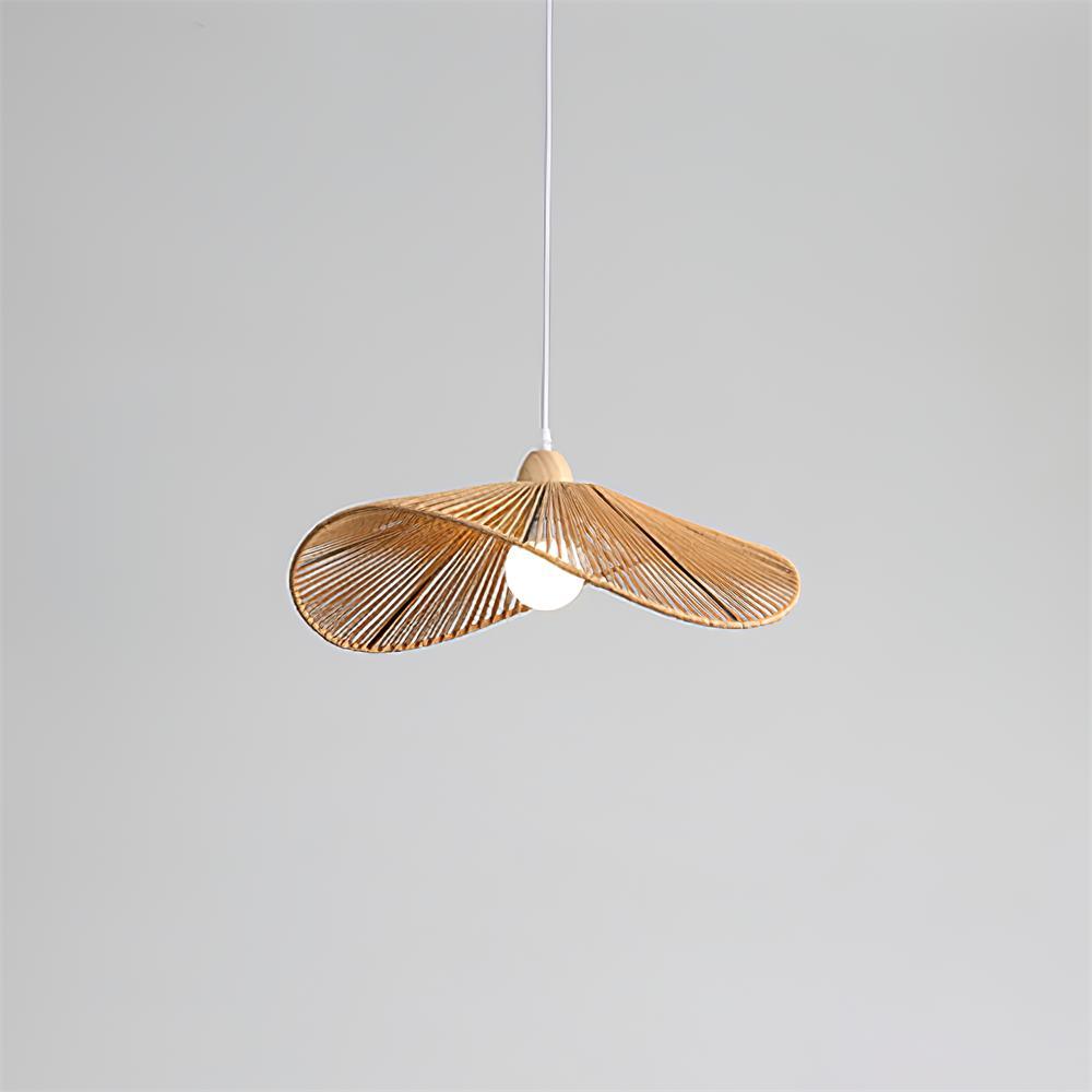 Pendant Lamp Woven Hemp Shade Sculptural Natural Modern - Letslighting