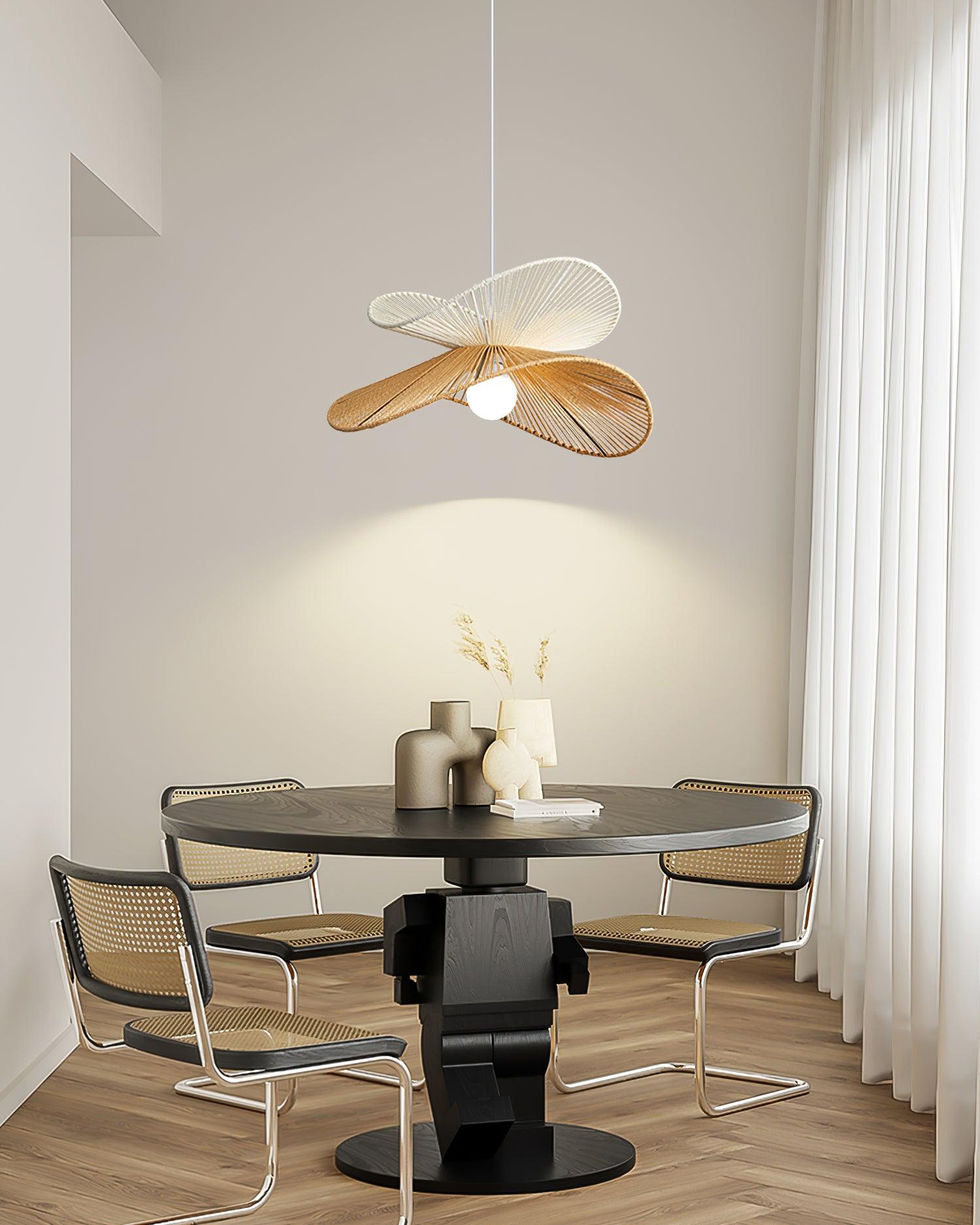 Pendant Lamp Woven Hemp Shade Sculptural Natural Modern - Letslighting