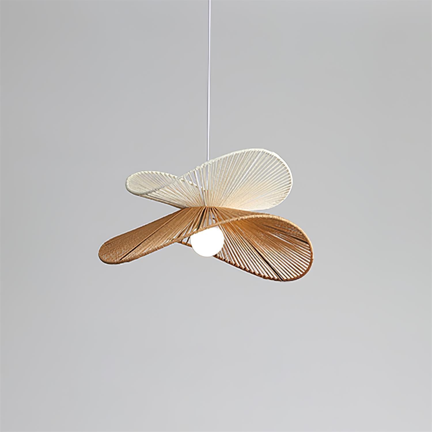 Pendant Lamp Woven Hemp Shade Sculptural Natural Modern - Letslighting