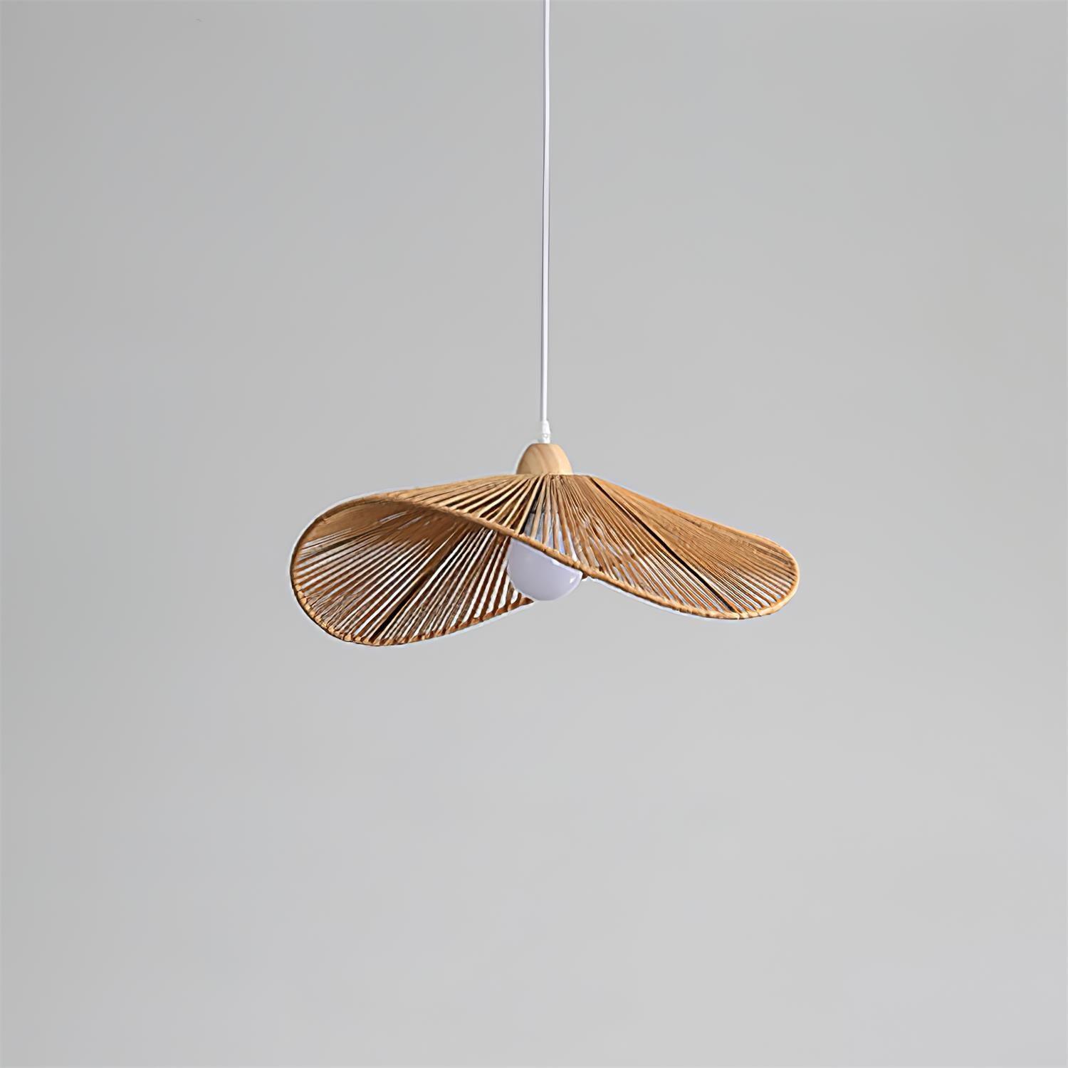 Pendant Lamp Woven Hemp Shade Sculptural Natural Modern - Letslighting
