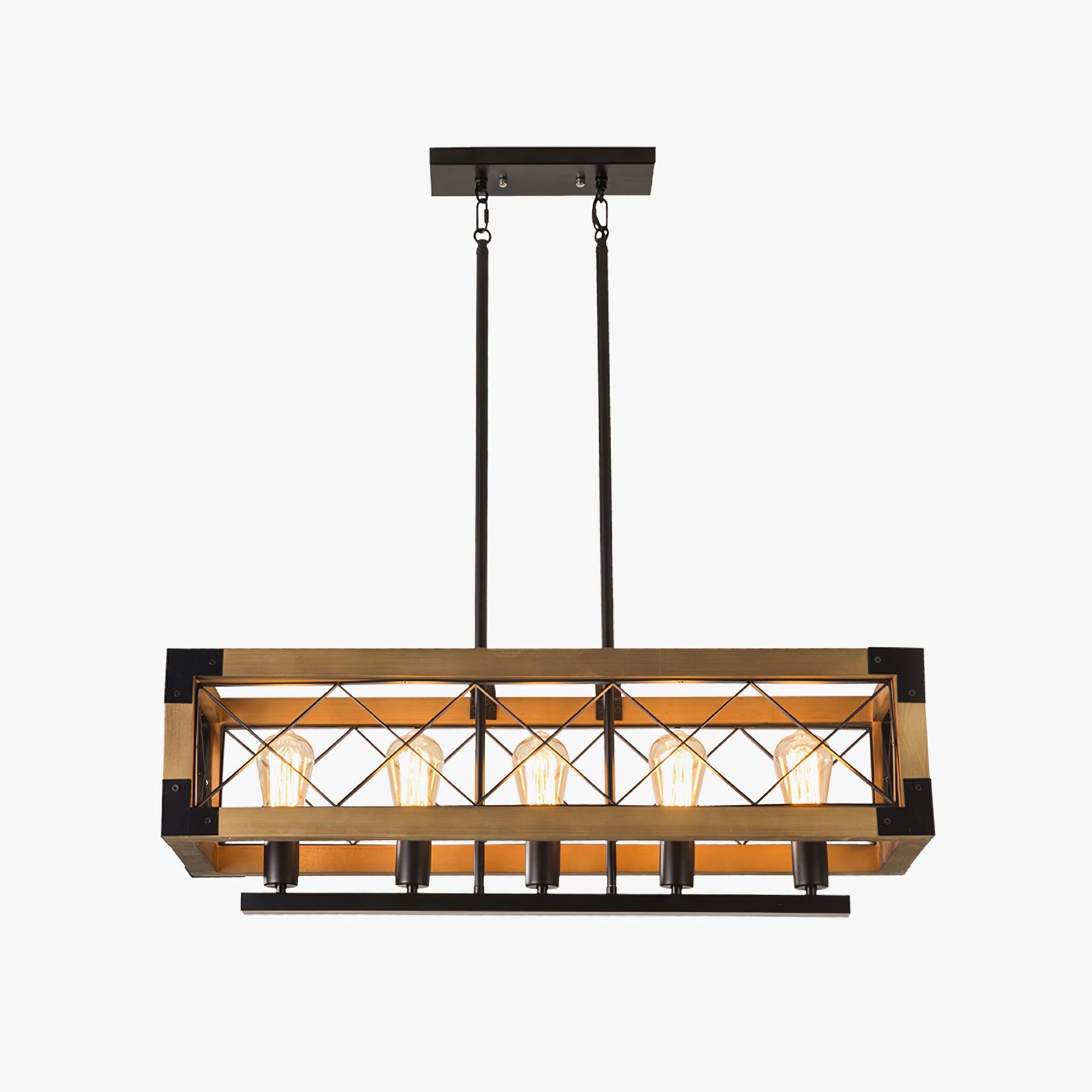 Grid Kitchen Island Rectangle Chandelier - Letslighting