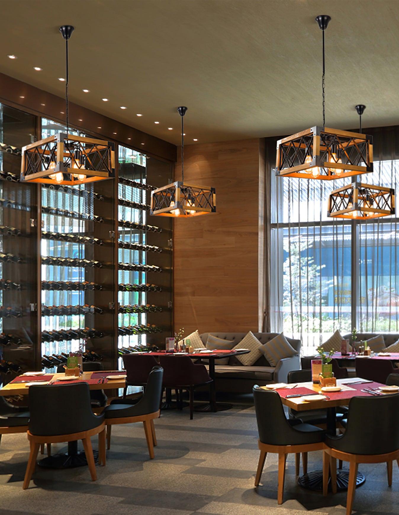 Grid Kitchen Island Rectangle Chandelier - Letslighting
