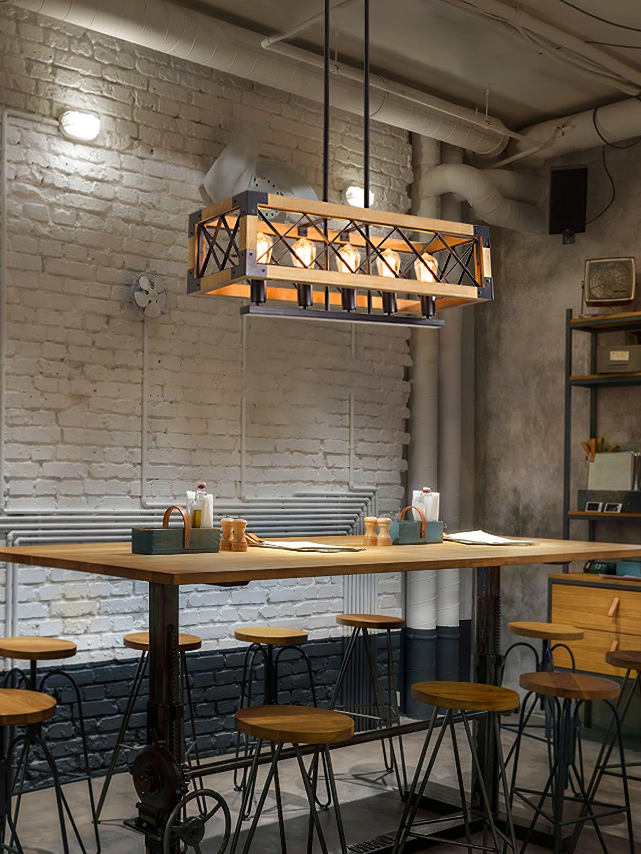 Grid Kitchen Island Rectangle Chandelier - Letslighting